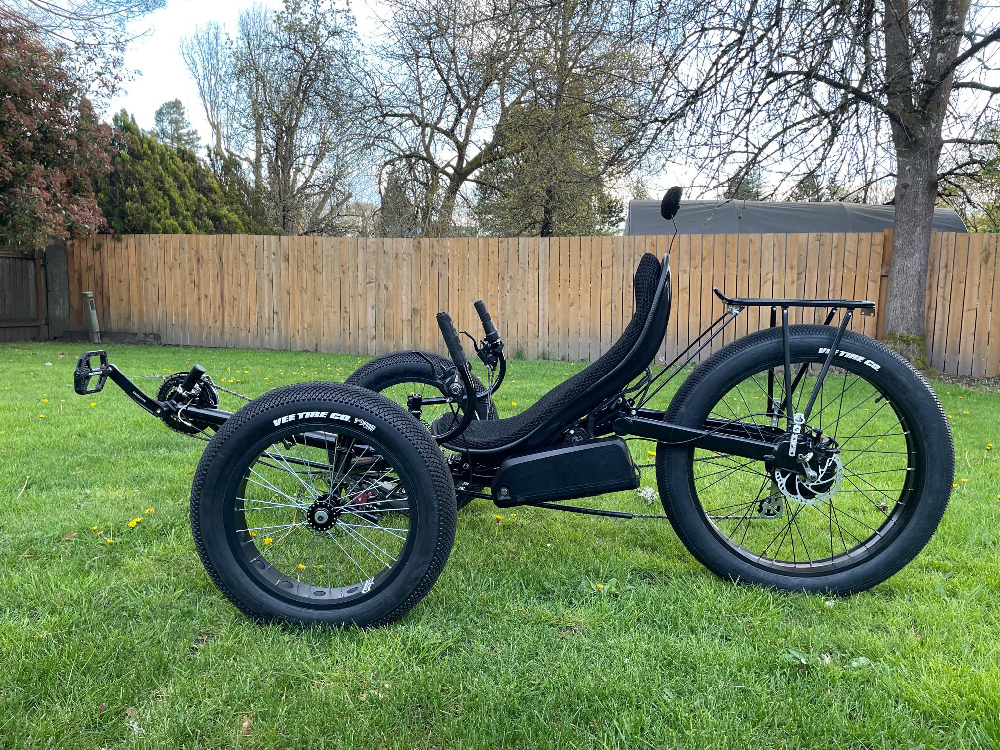 My fat tire tadpole trike with a Bafang G062 conversion it's a go
