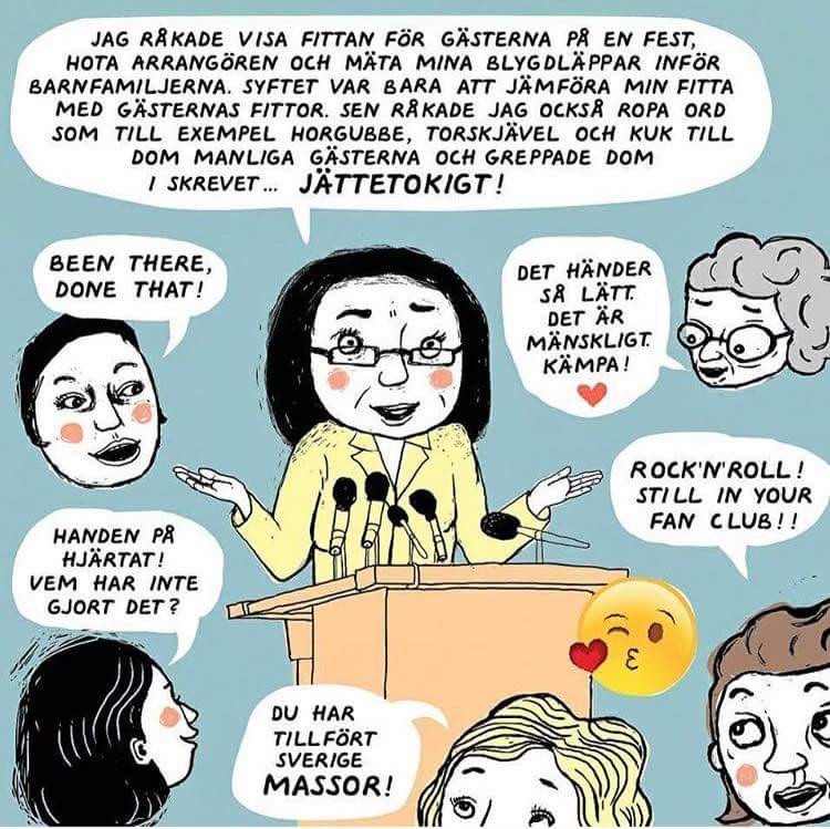 Råkade visa fittan... sweden