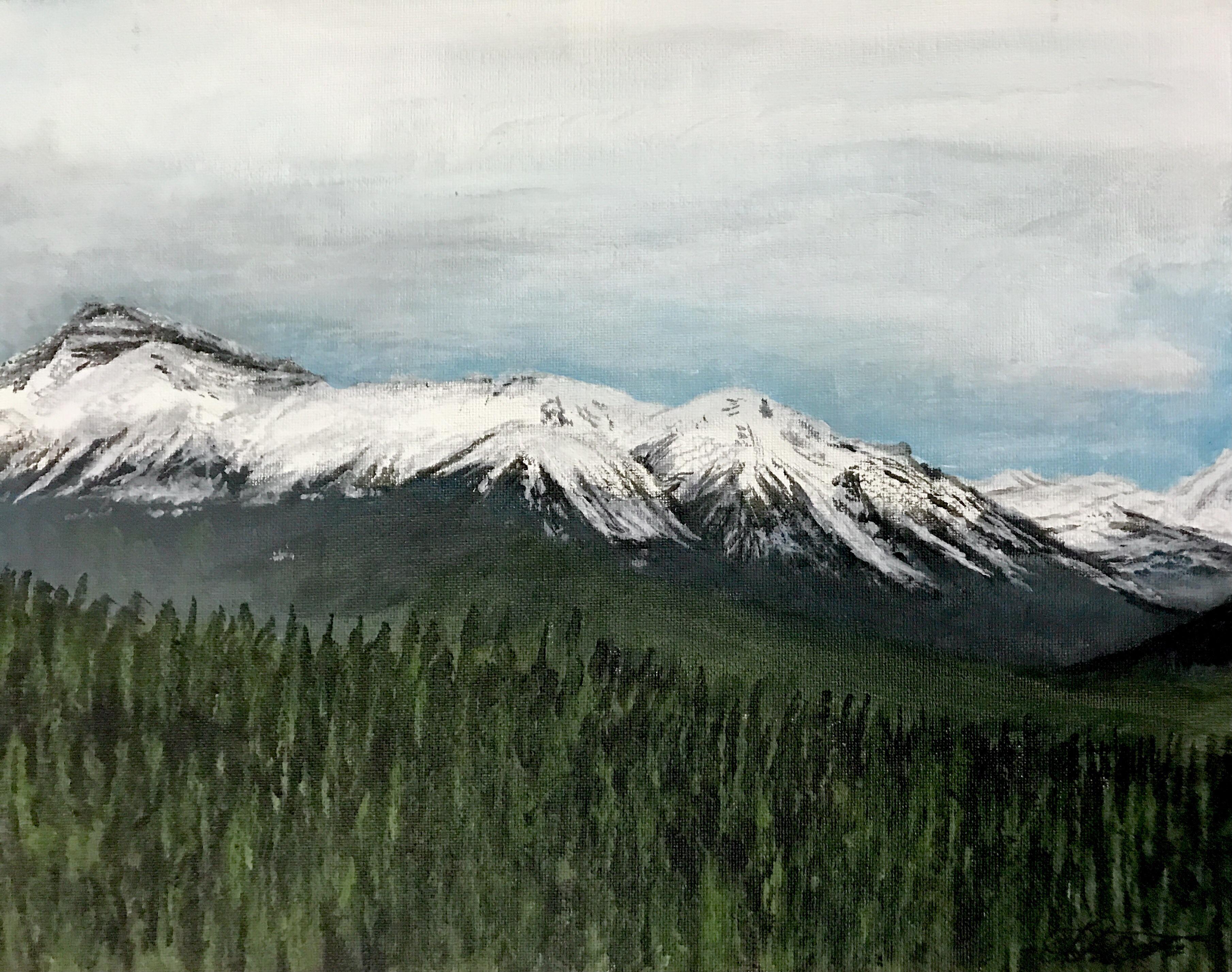 Acrylic painting of Canadian scenery. r/canada