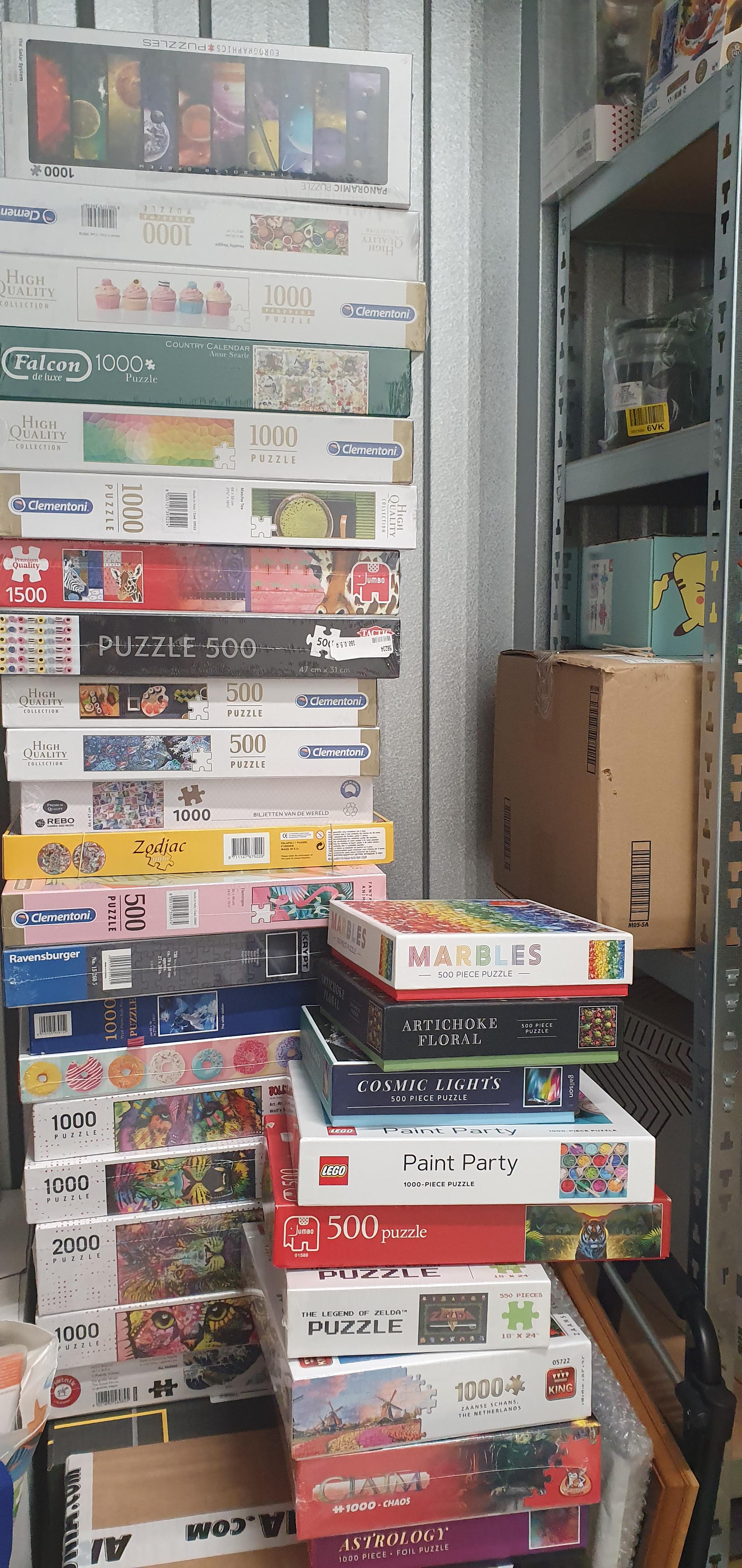 Part 2 of my puzzle todo list 😂 These are stored in a storage unit for
