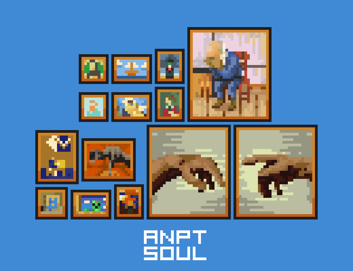 [OC] Pixel Paintings 12, recreated a bunch of famous (and some obscure