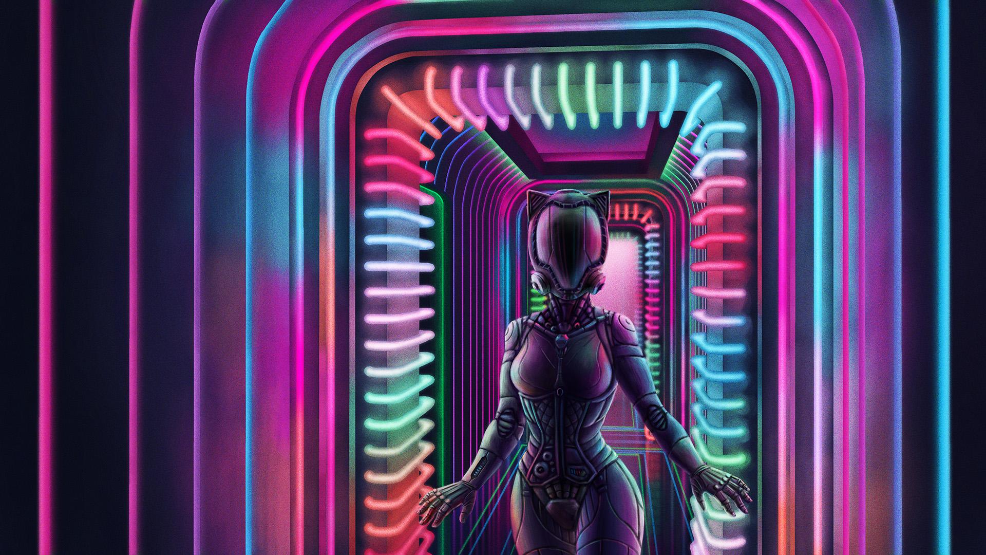 Neon Hallway, by me. 1920 x 1080 wallpapers