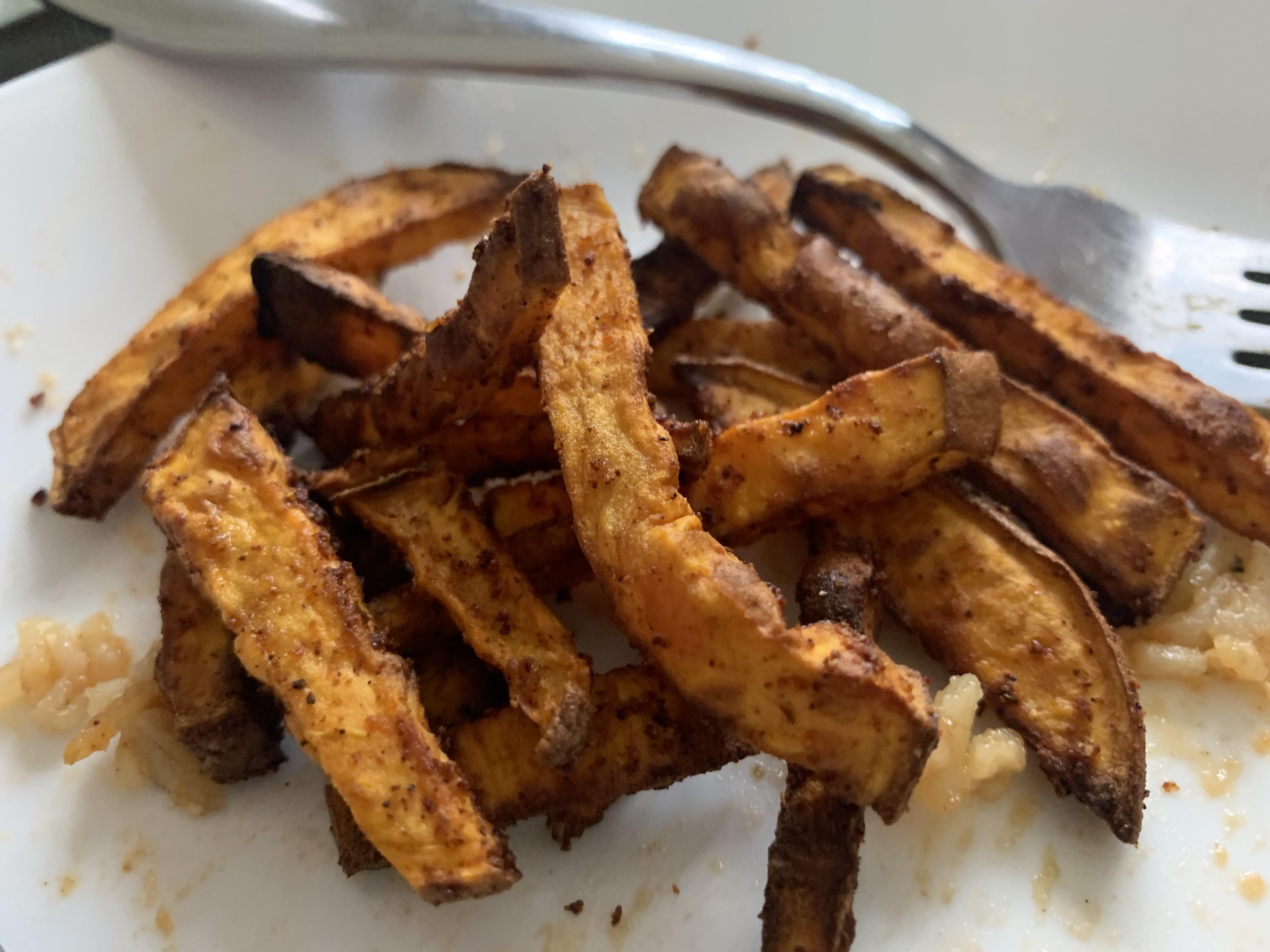 First time sweet potato fries!! airfryer