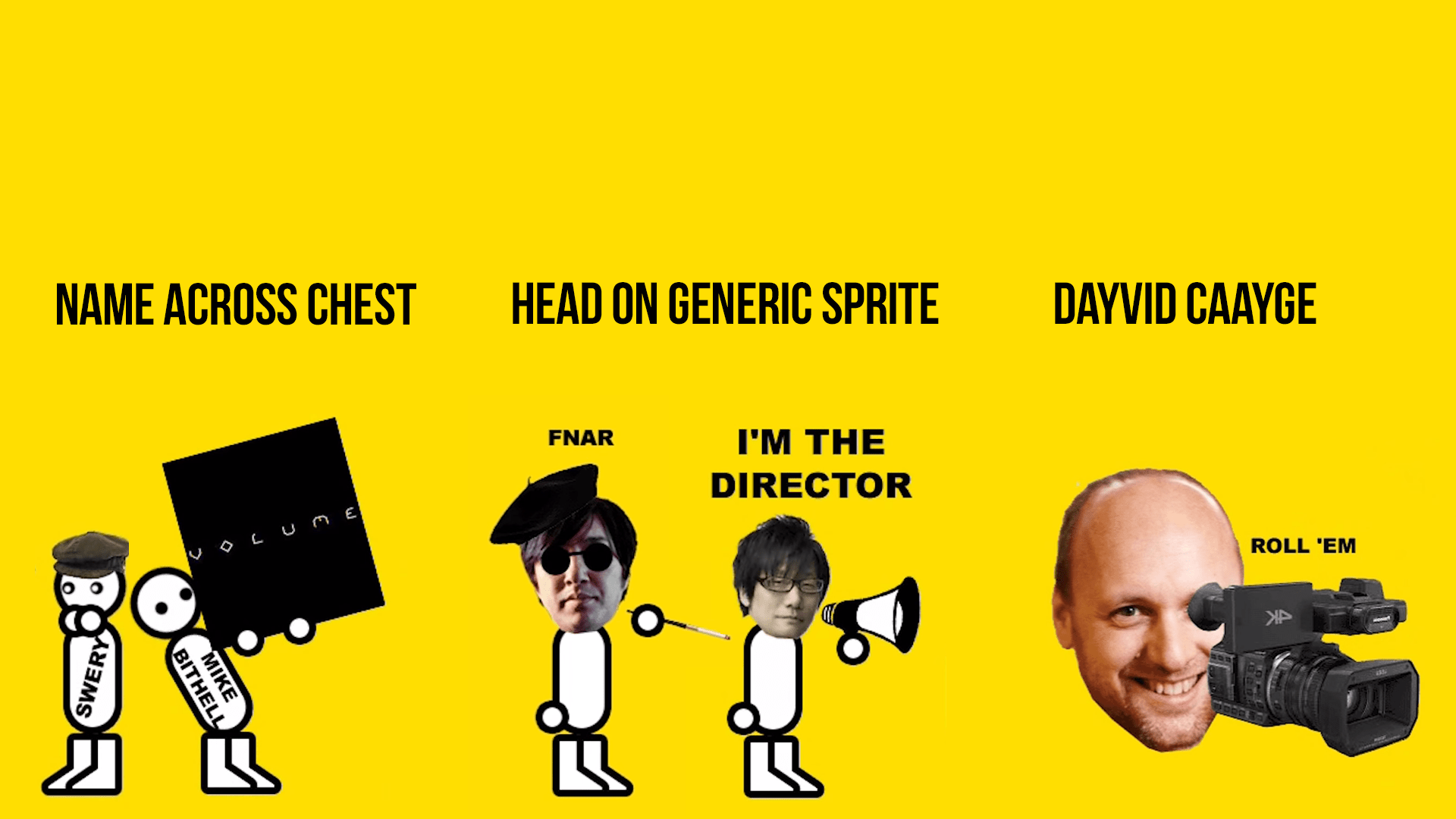 I like the different ways Yahtzee depicts game directors