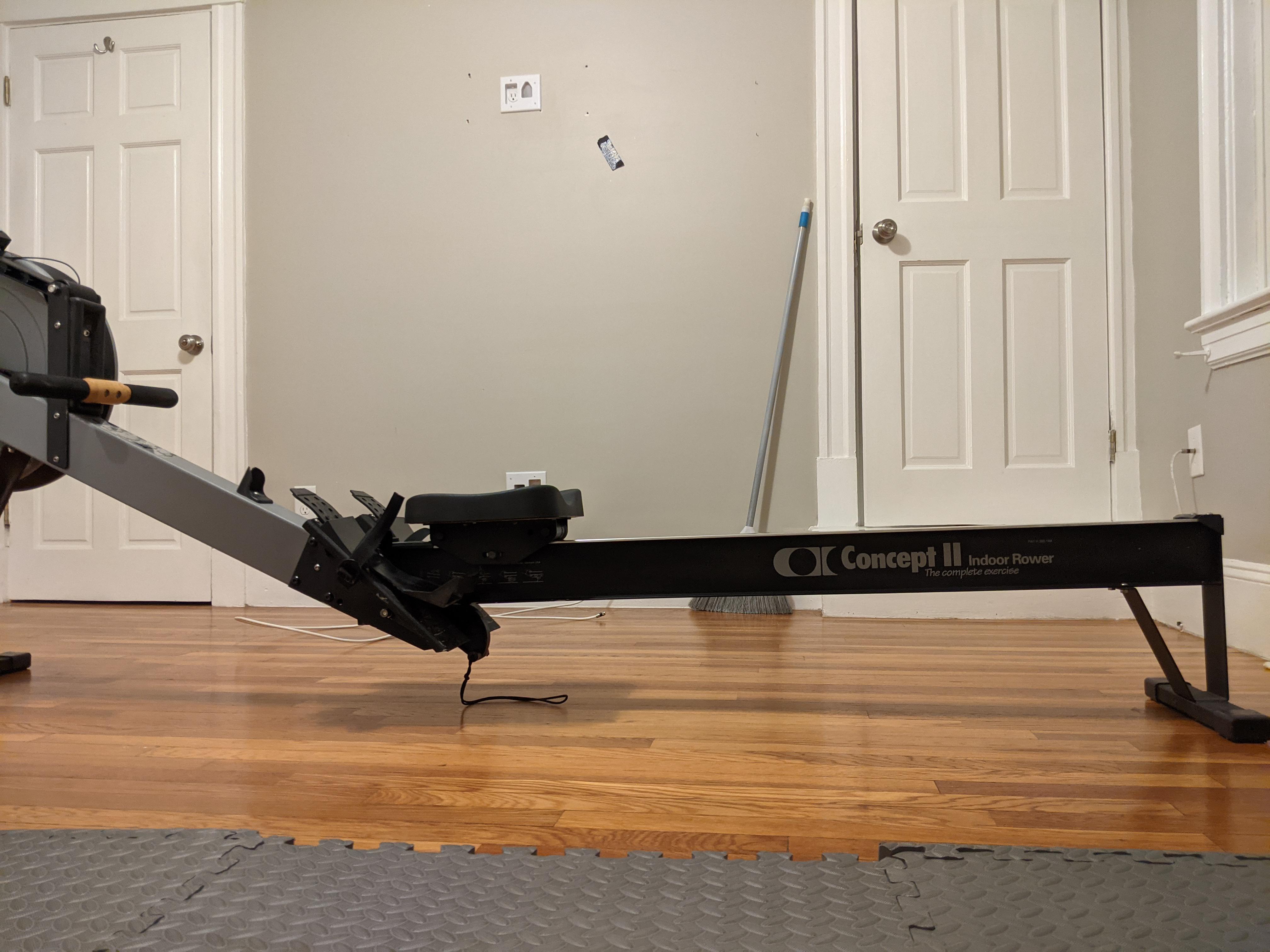 Concept2 rower seat rolls forward, how do you fix the downward angle