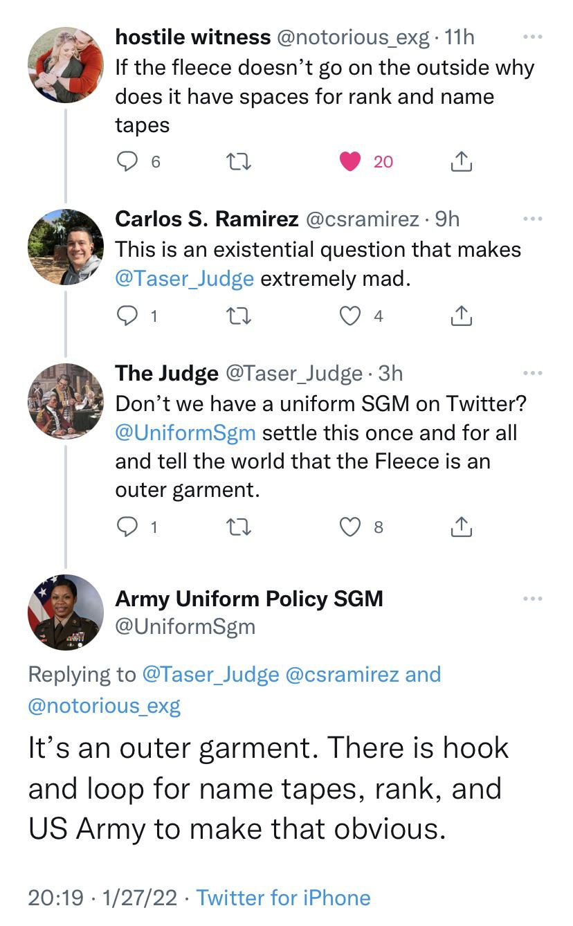 Did you know the Army has an Army Uniform Policy SGM? Now you do. Also