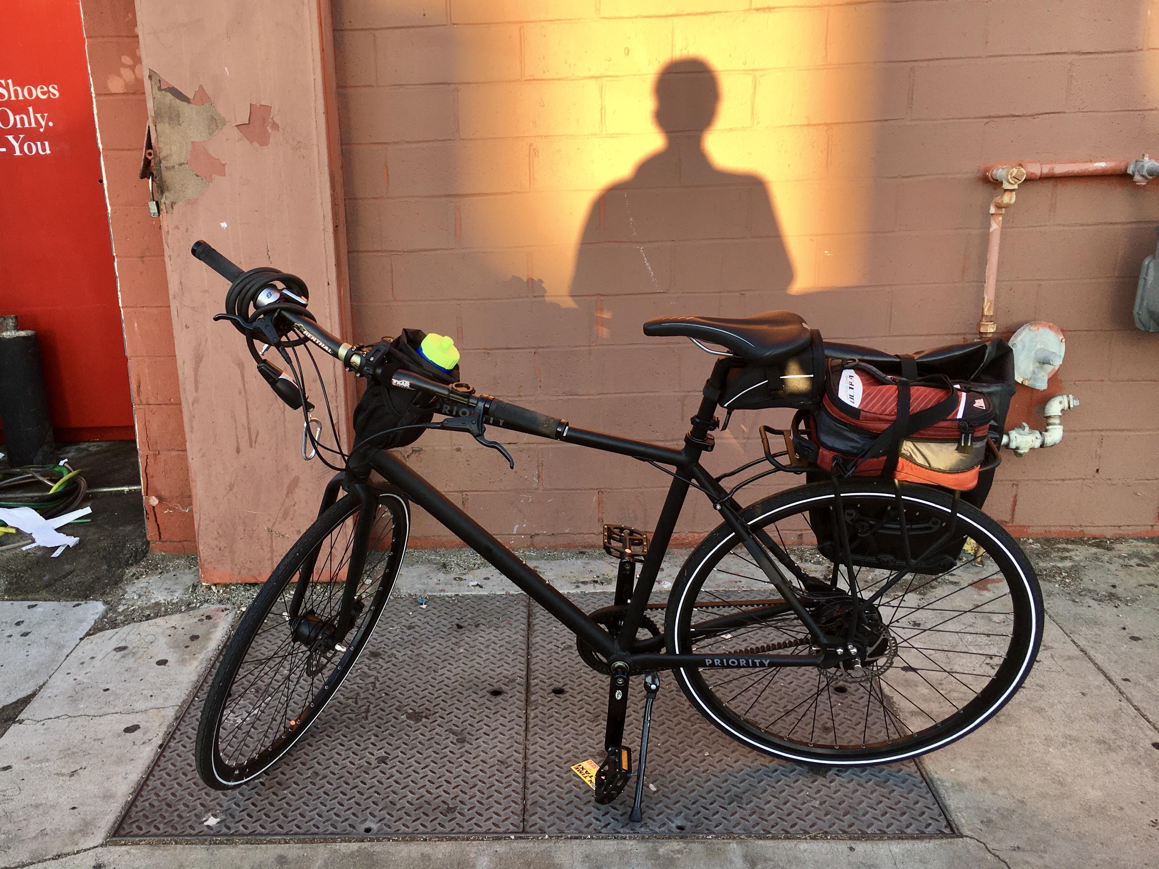 First bike commute (Los Angeles). Such a pleasure. I am officially done
