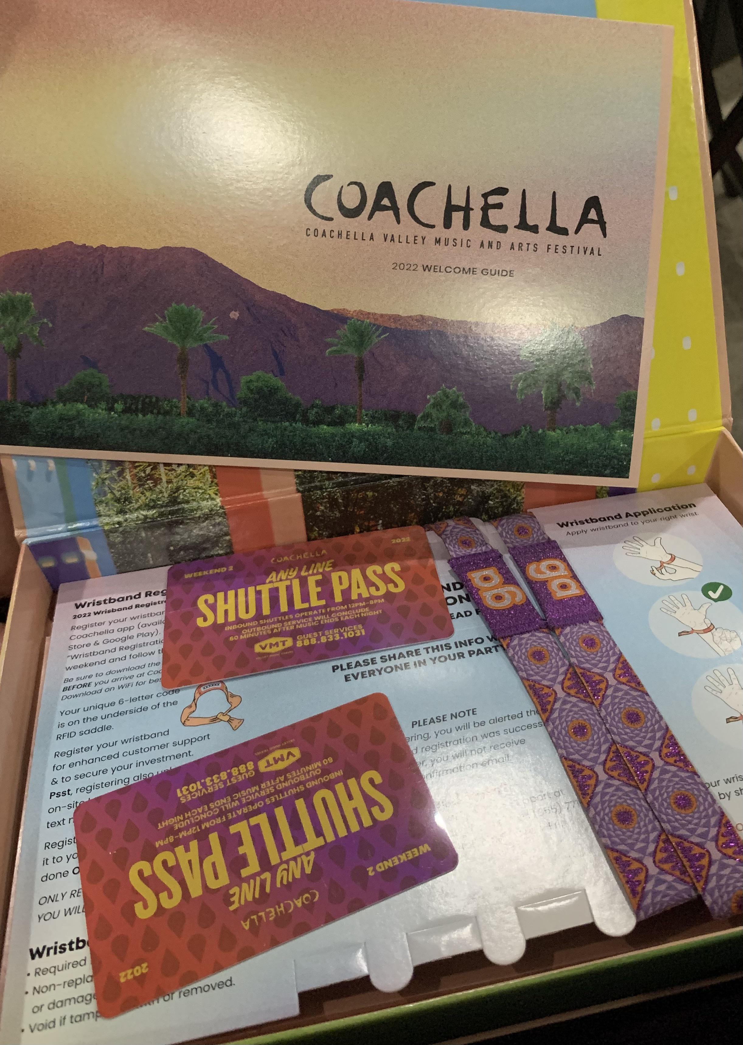 2 Coachella tickets for sale weekend 2 including shuttle passes. 700
