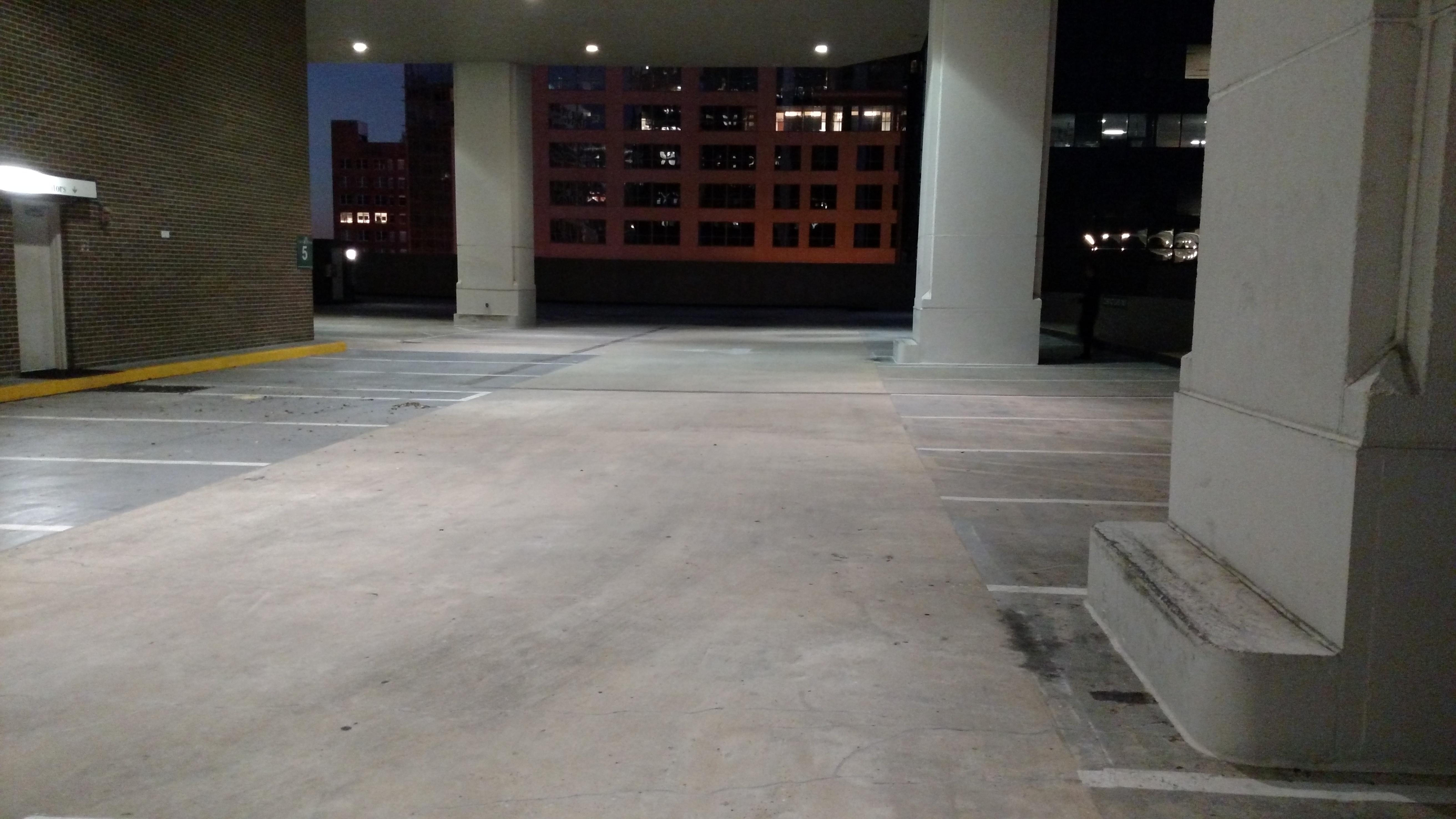 Top floor of a parking garage in downtown Orlando r/skatespotporn