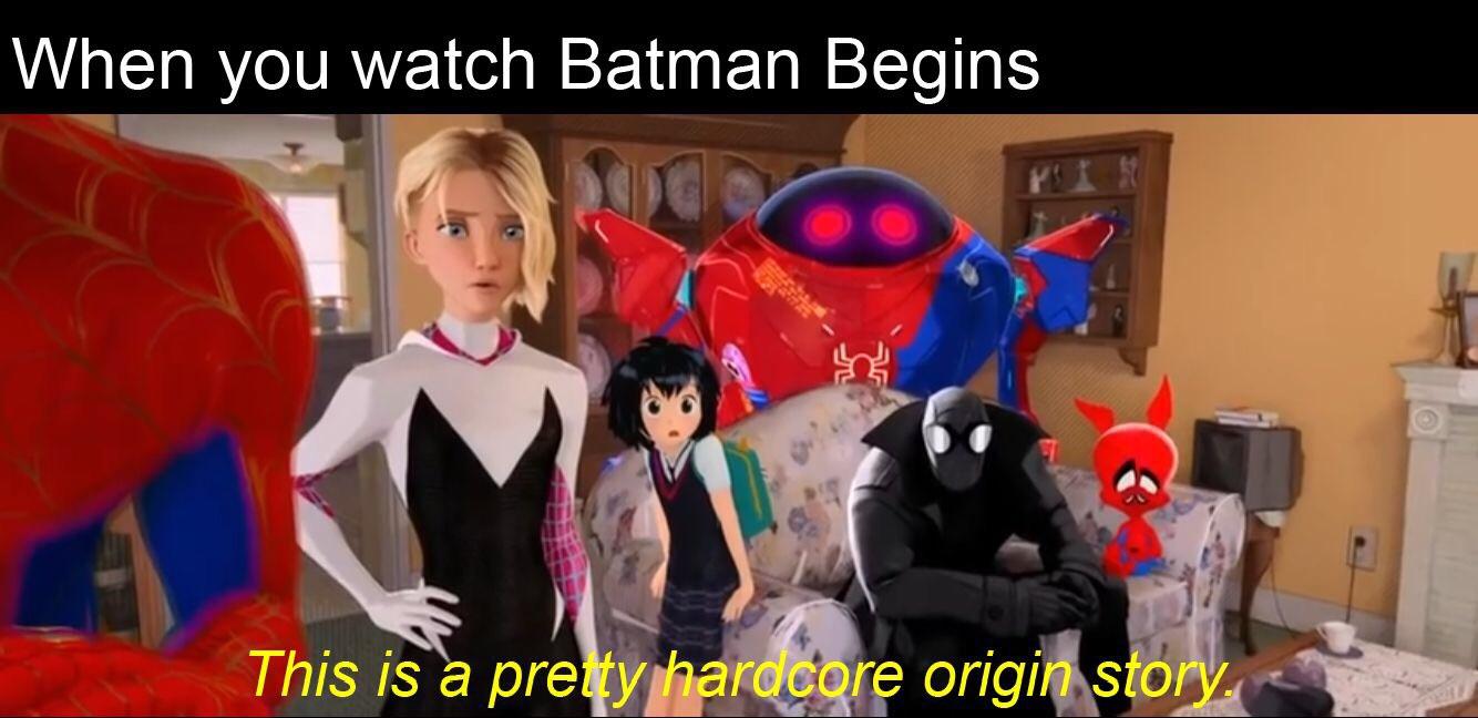 Why do we fall, Master Wayne? spiderversedailymemes