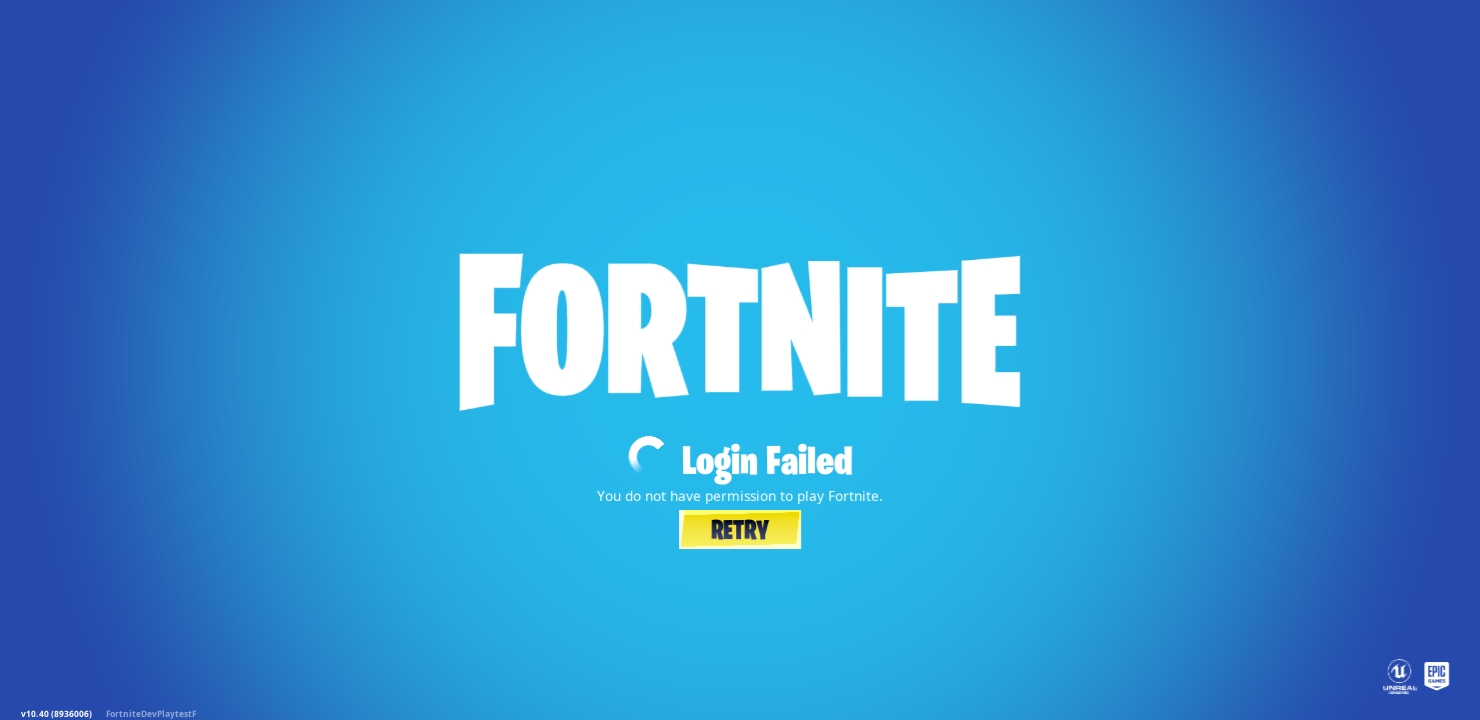 [2019] What does this mean "You do not have permission to play fortnite