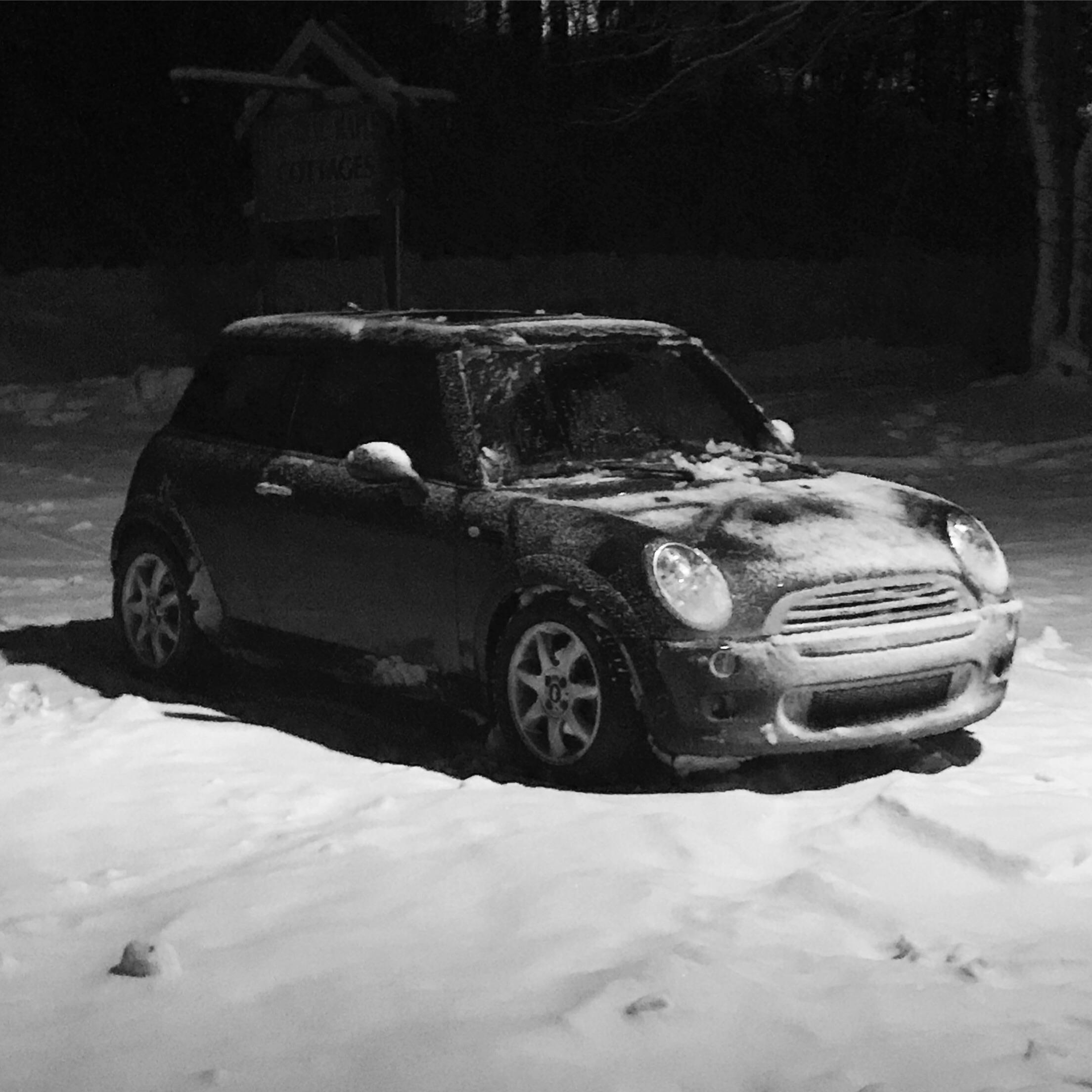 Doesn’t look half bad caked in snow after a drive home in a snowstorm