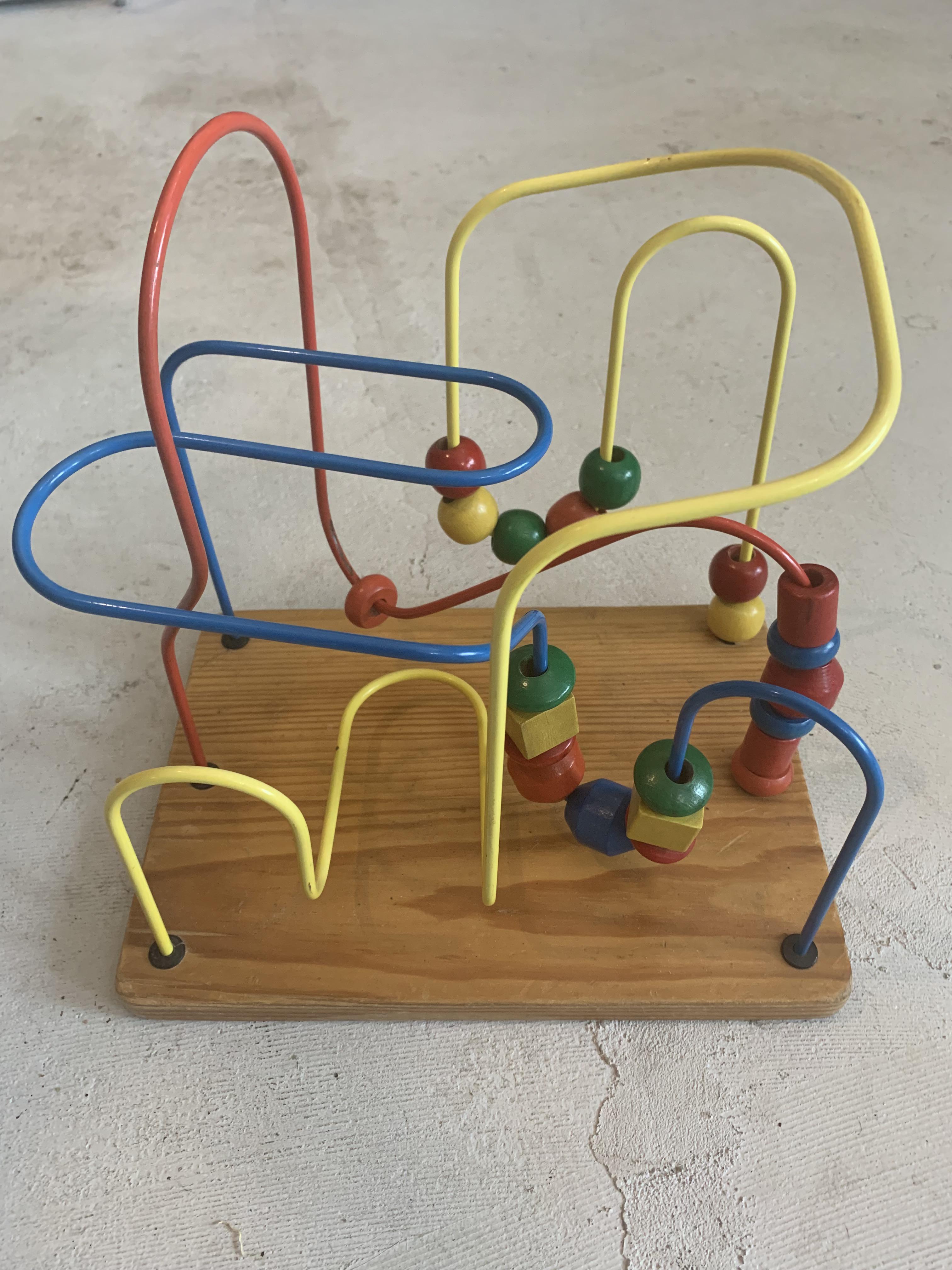 These abacuslike toys were always at the doctor’s office to distract
