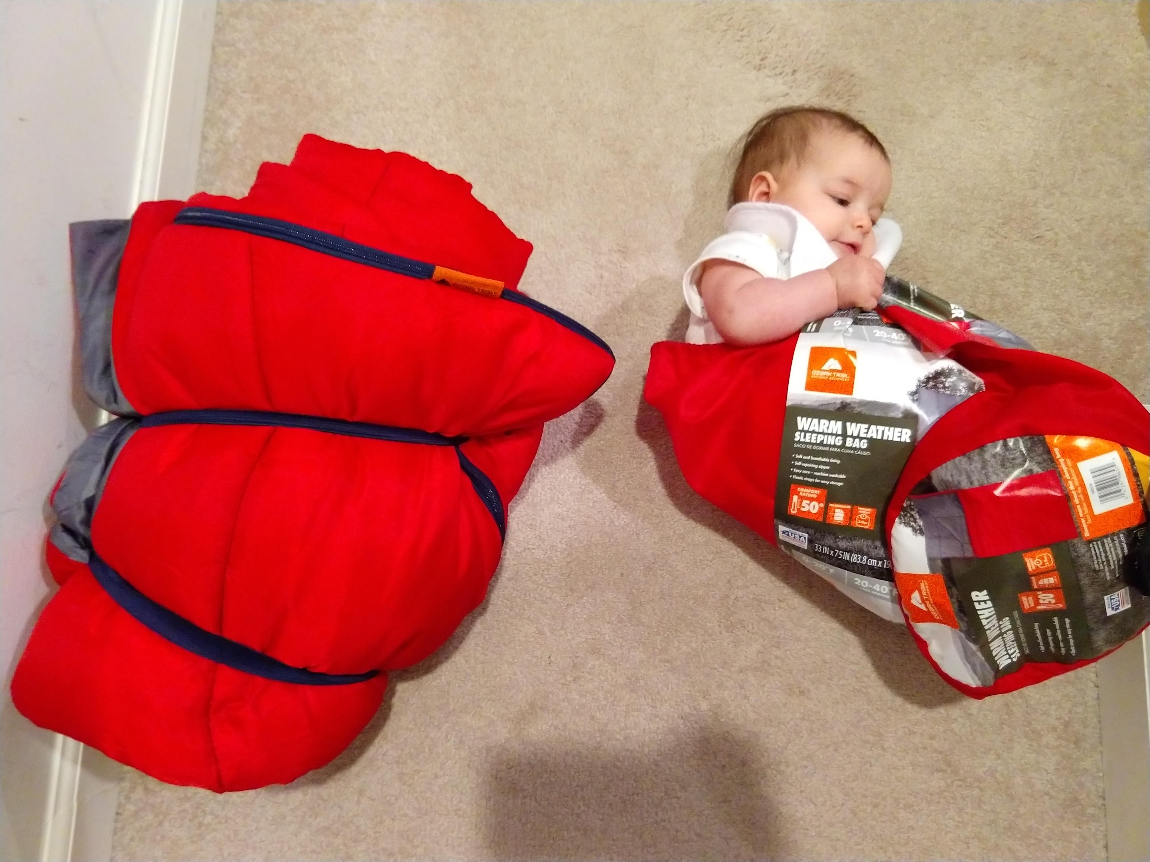 My sleeping bag included a separate sleeping bag for a fivemonthold