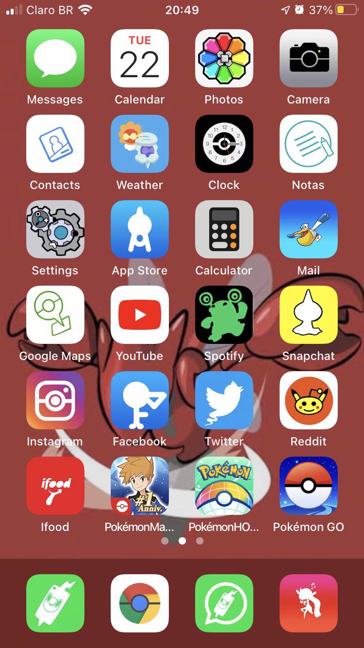 I decided to make a Pokemonbased IOS 14 Home Screen (link to the icons in the comments) r/pokemon