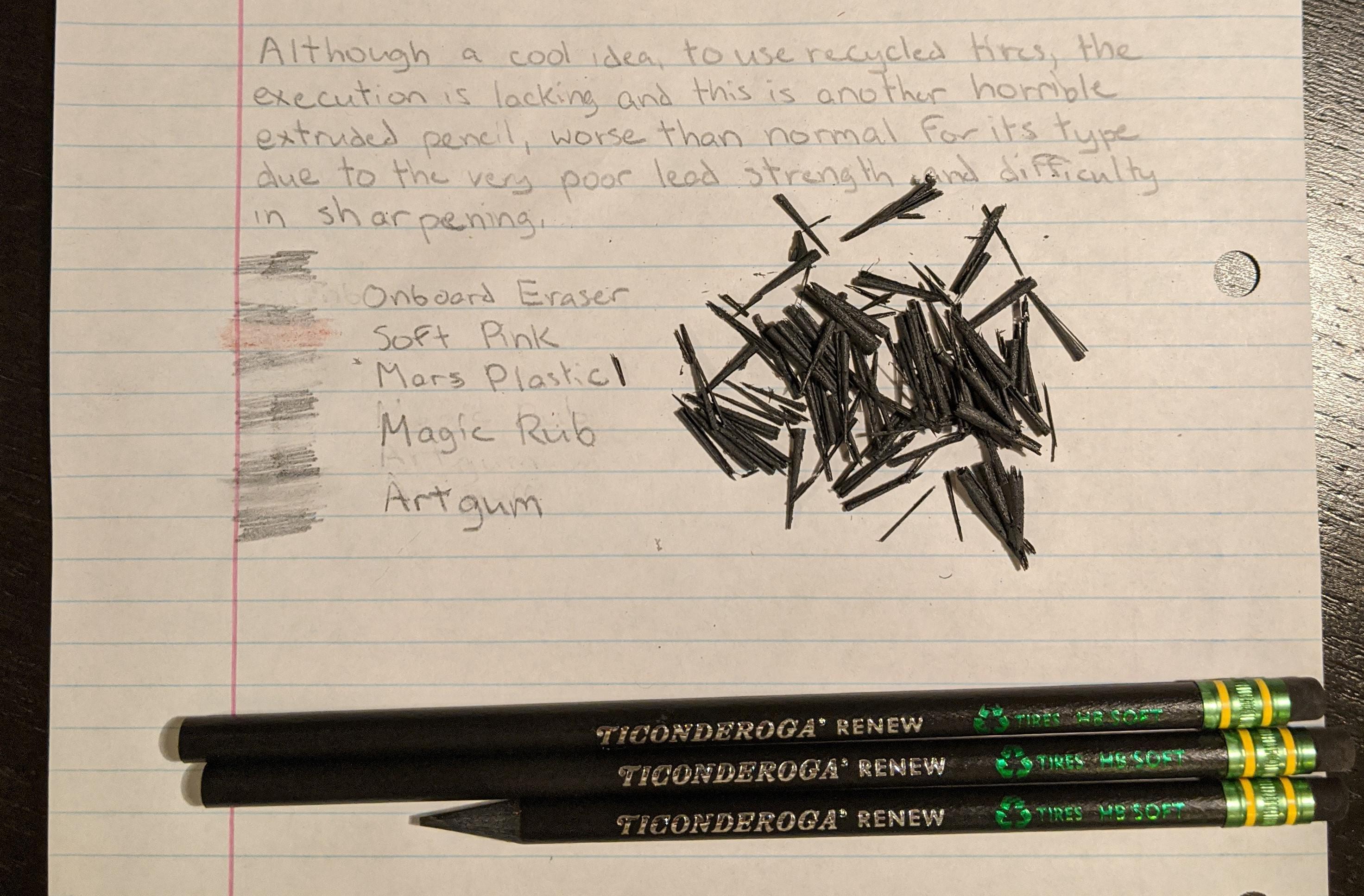 Review Dixon Ticonderoga Renew (Tires) r/pencils