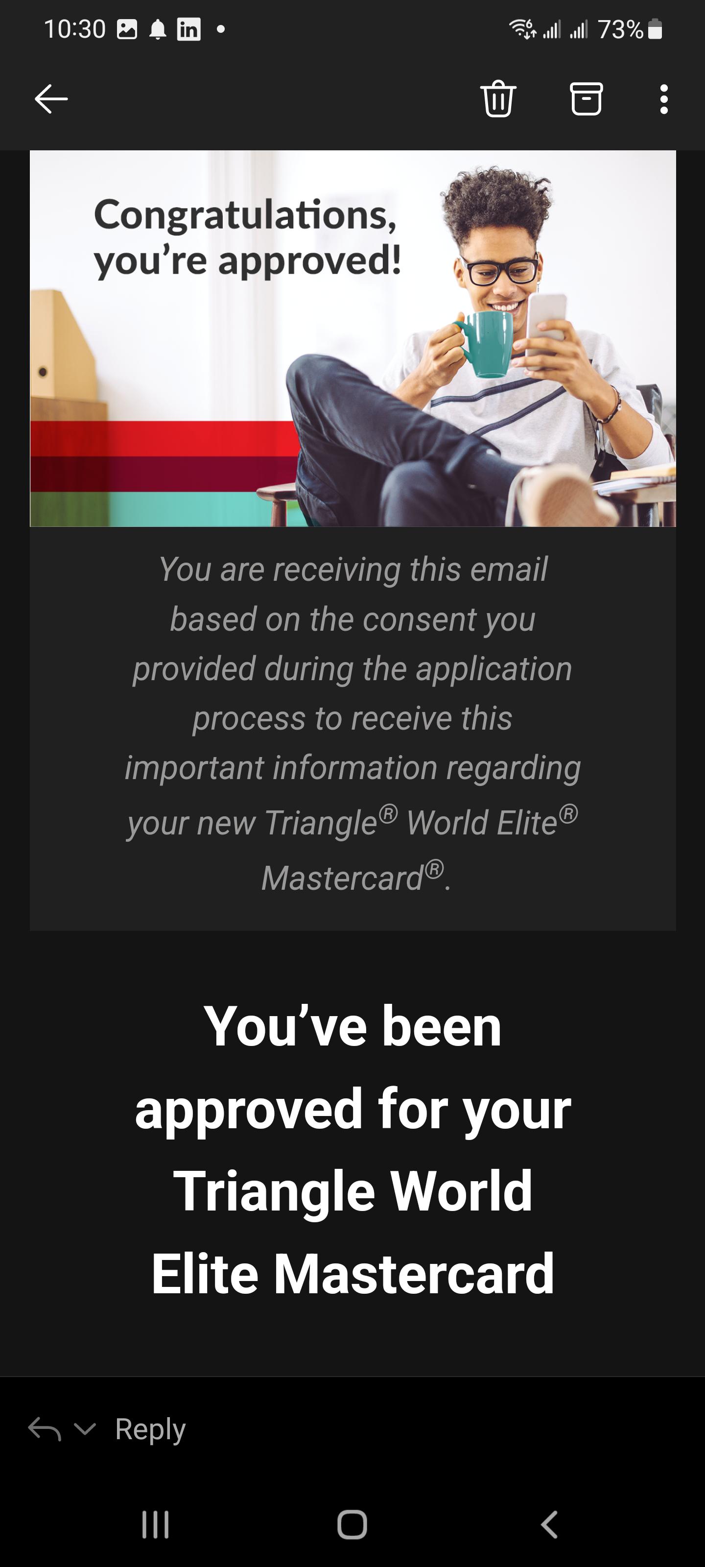 I just switched my PC World Elite credit card for a Canadian Tire World