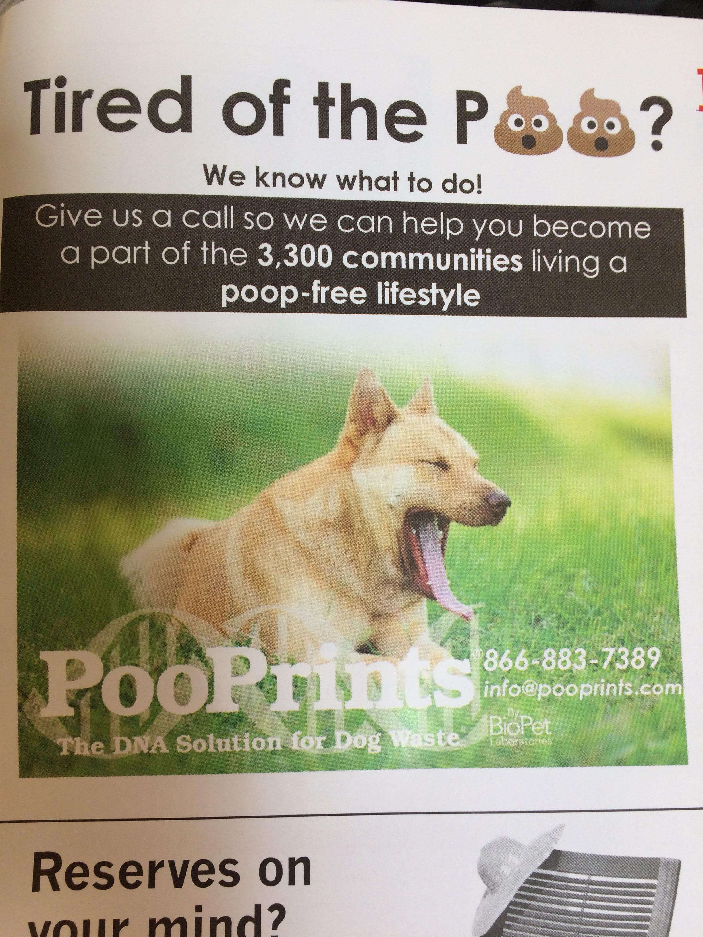 PooPrints The DNA Solution for Dog Waste Accountability r