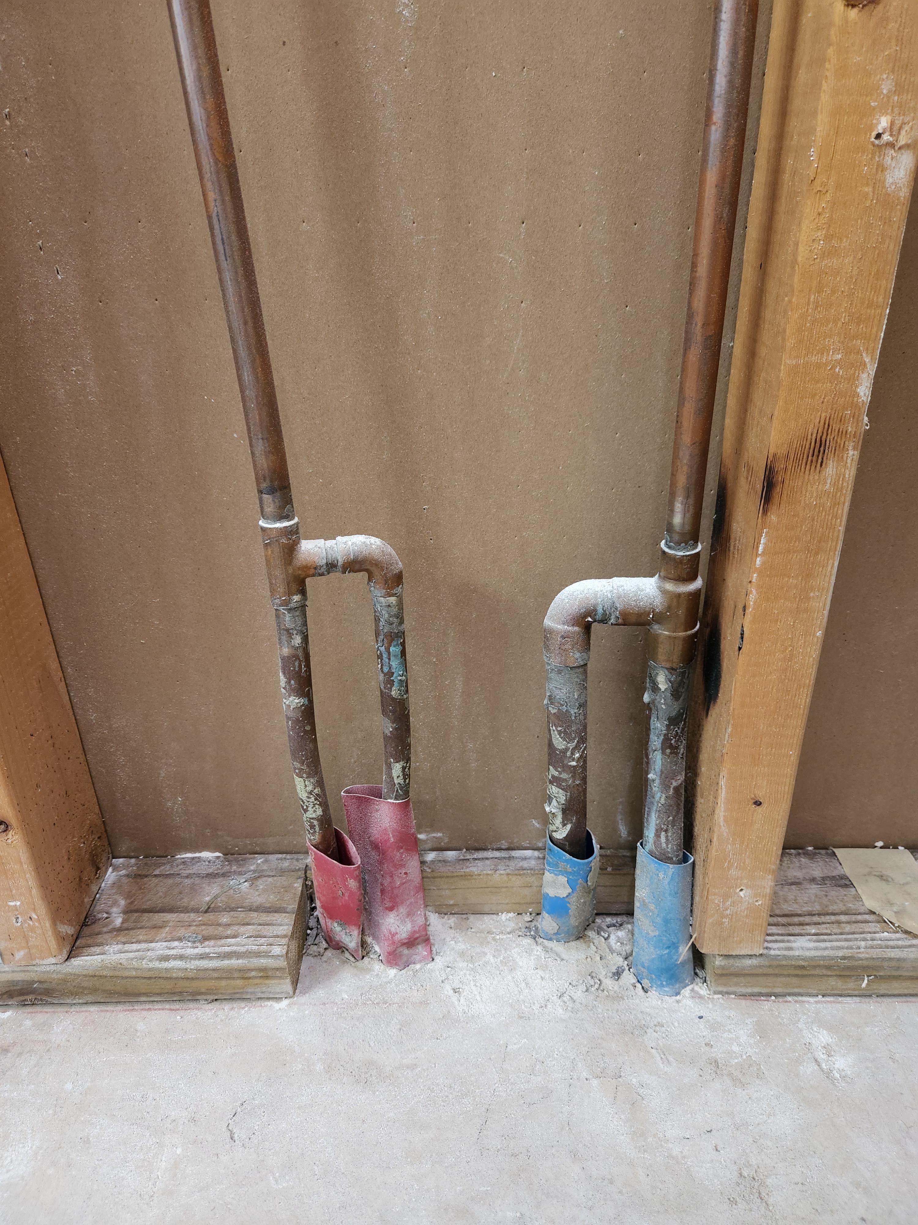 Does anyone know why the hot/cold water lines in my shower have 2 pipes