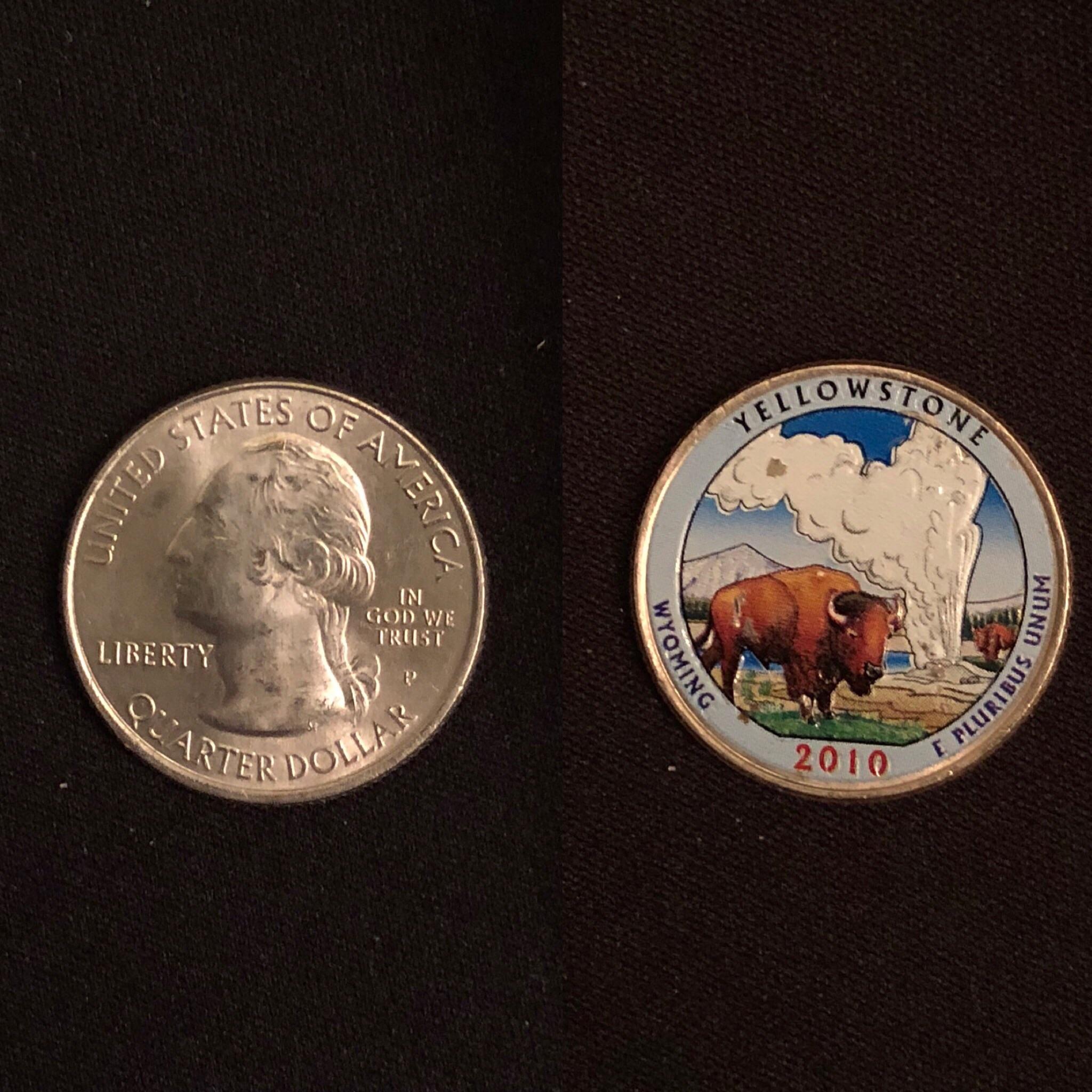 The back of this quarter is fully colored r/mildlyinteresting