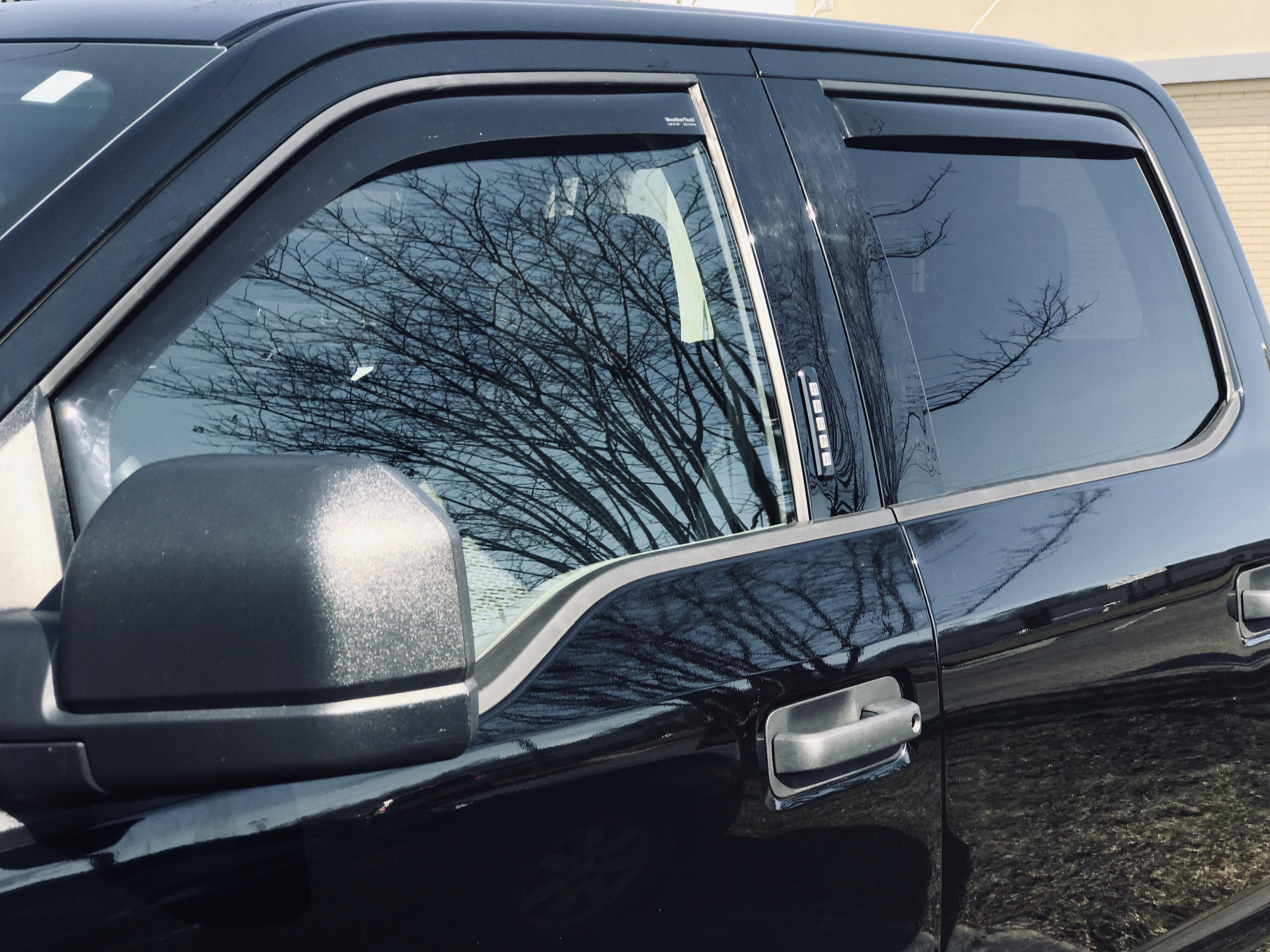 Vent visors are a must in the south. I Got the weather techs r/f150