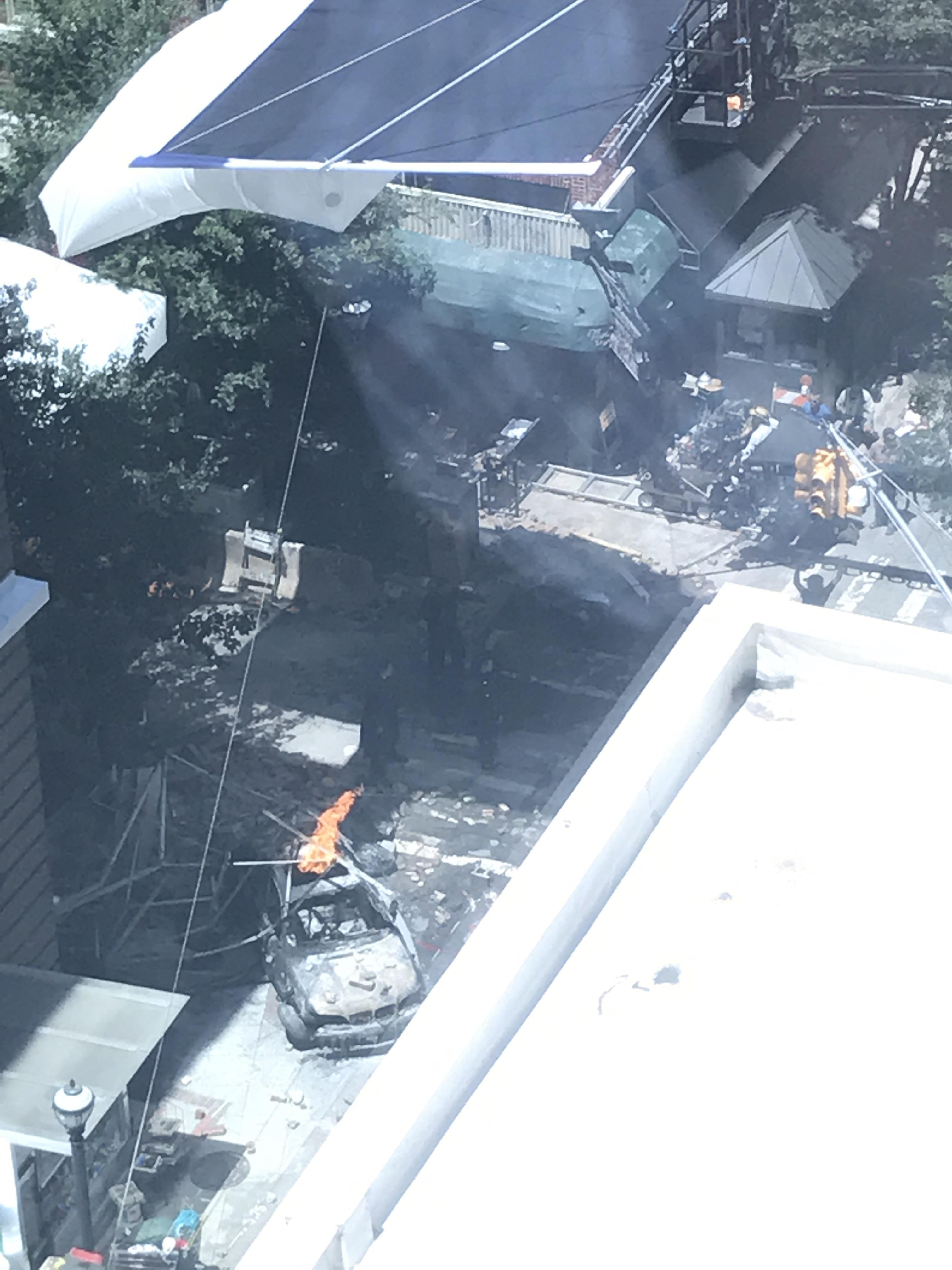 Avengers filming in Atlanta today, just outside my window. Dr. Strange