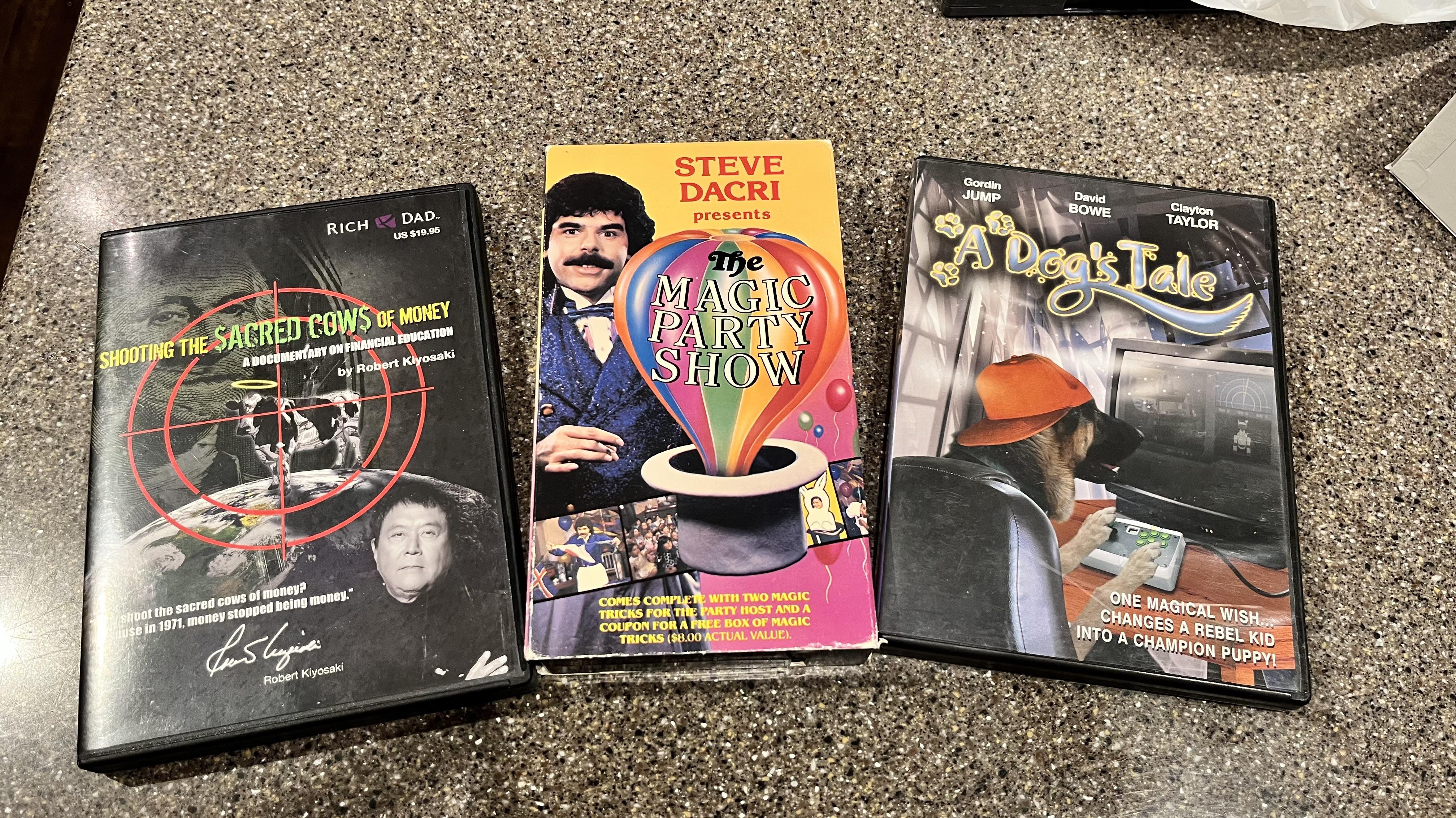 Our thrift store finds to send to the Milwaukee guys. r/RedLetterMedia