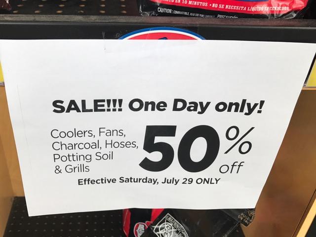 TODAY ONLY Dollar General 50 OFF Coolers, Fans, Charcoal, Hoses, Soil