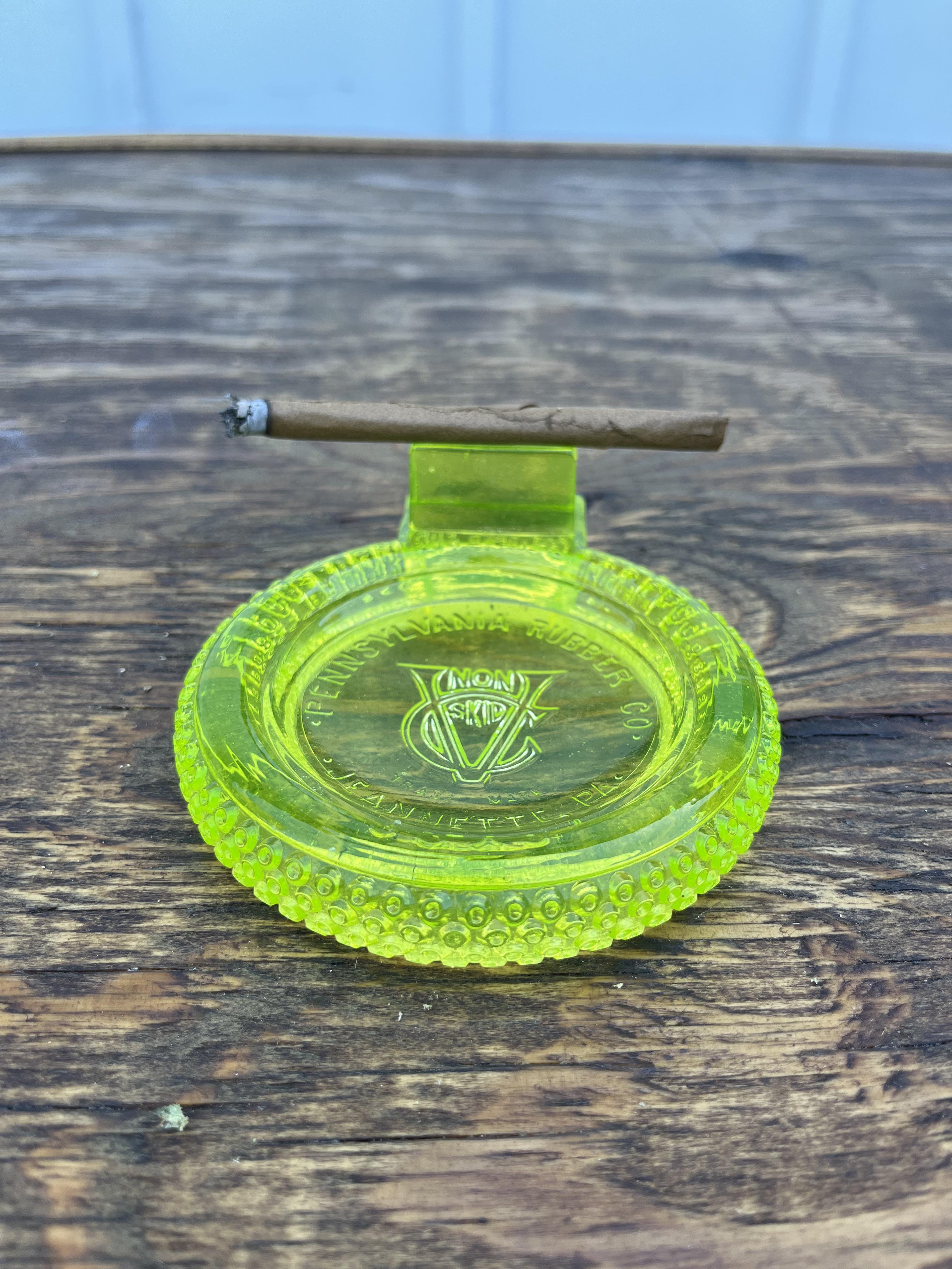 My vintage glass ashtray came in today. Her maiden voyage r/trees