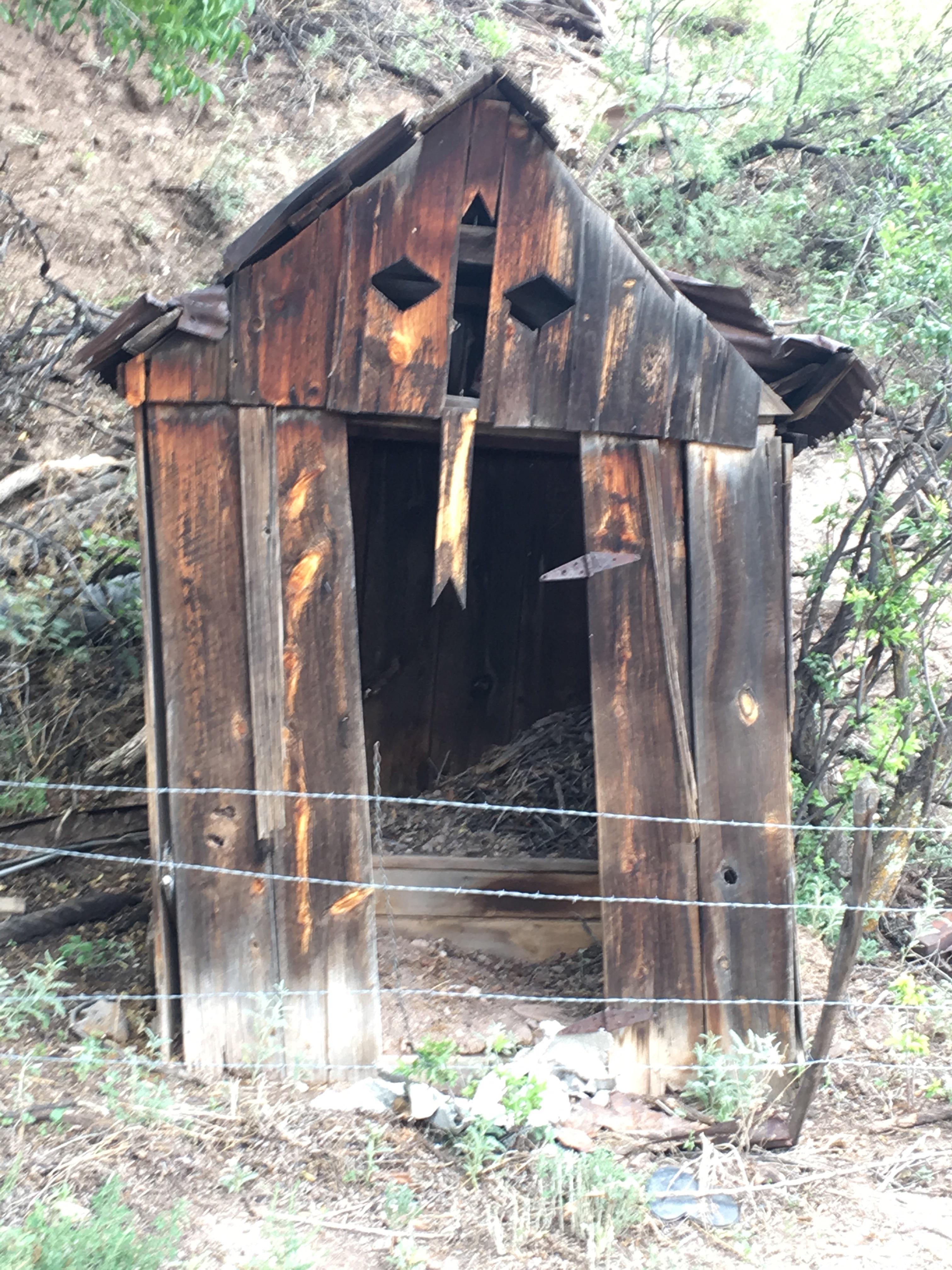 This antique outhouse on my property dates back to the early 1900s! It
