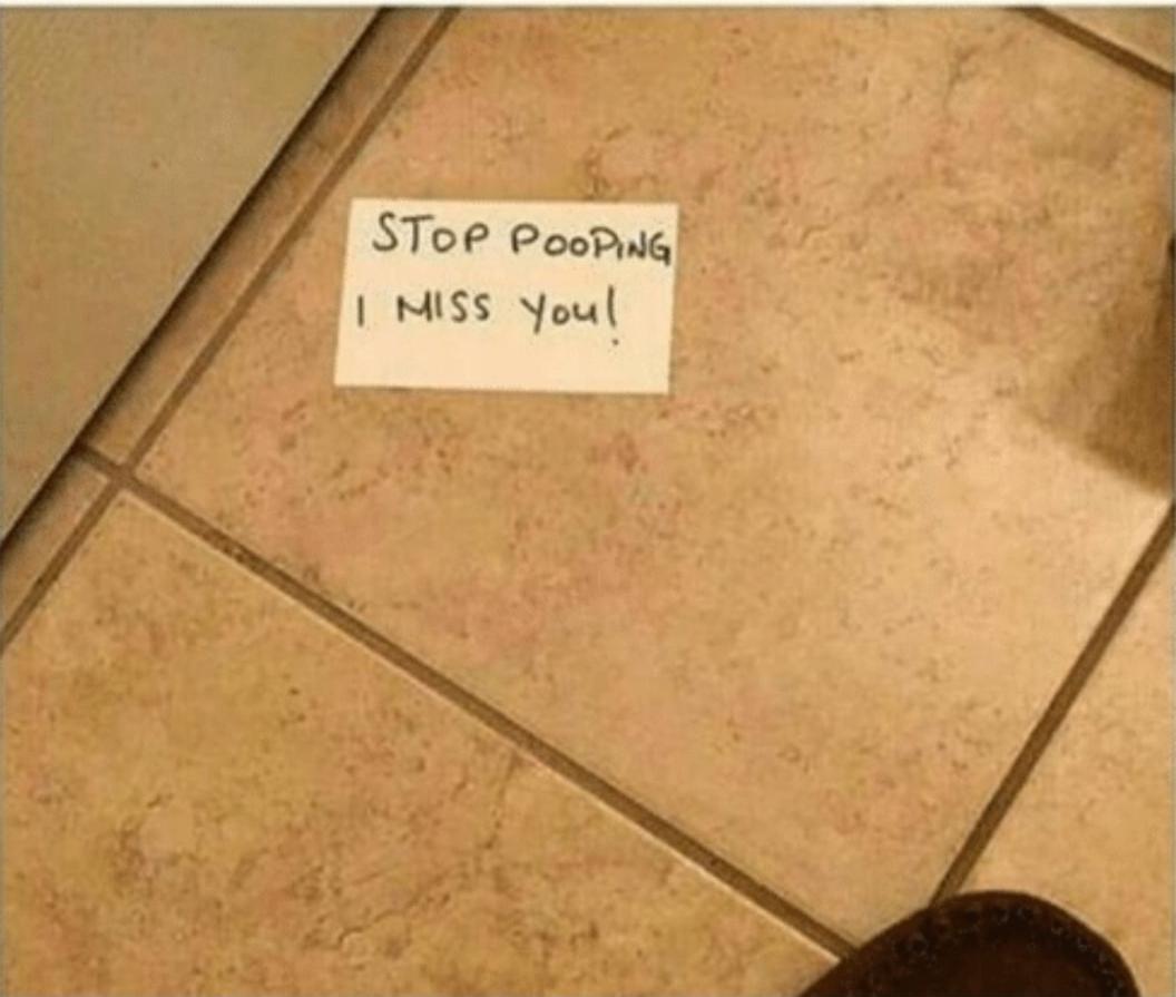 Stop Pooping I Miss You