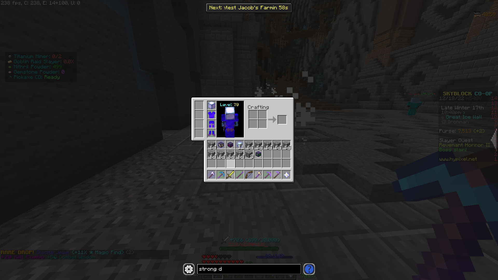 11 glacite jewels no armor with 800 kills r/HypixelSkyblock