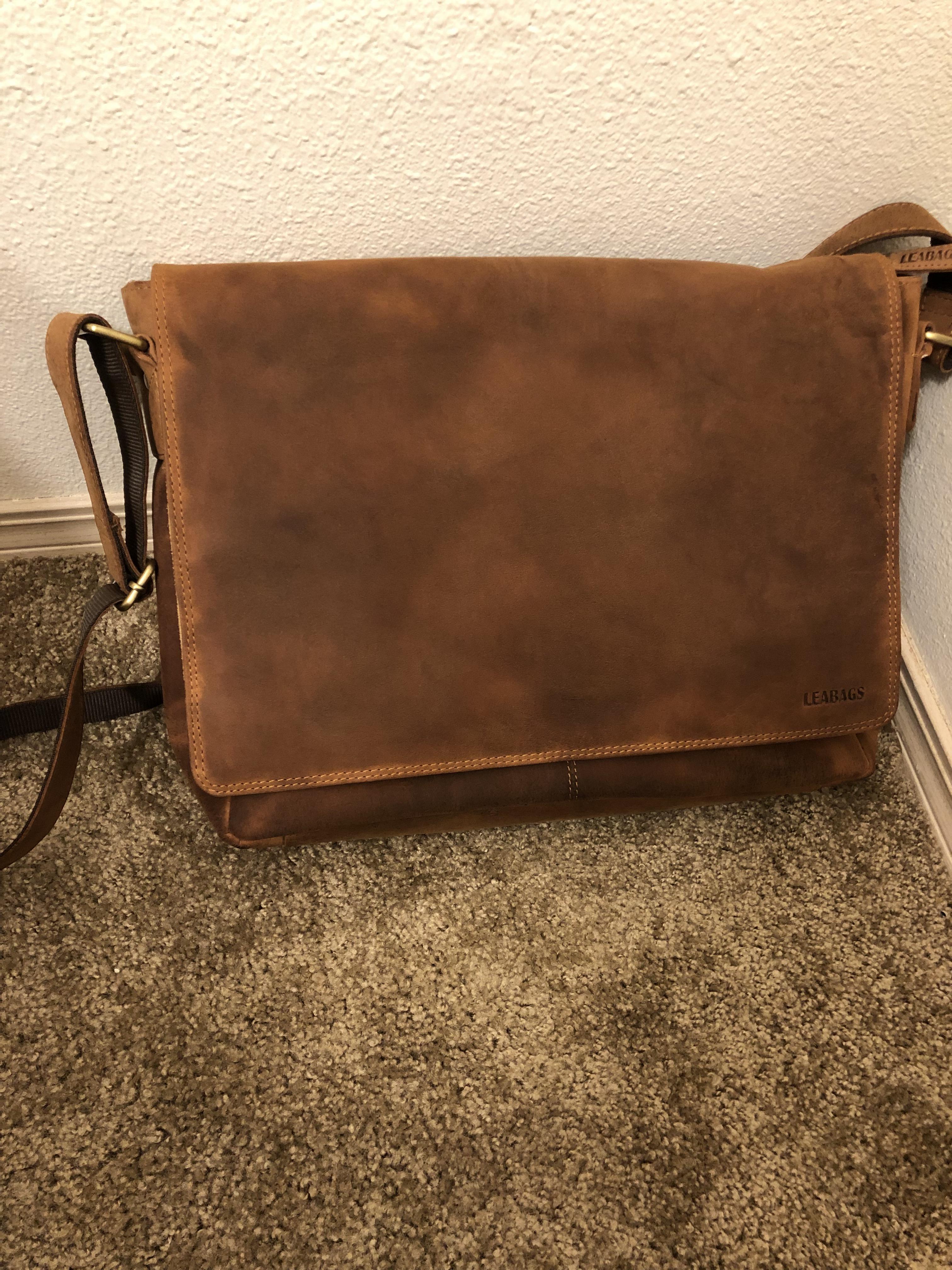 Beautiful leather messenger bag from Germany, just in time for the new