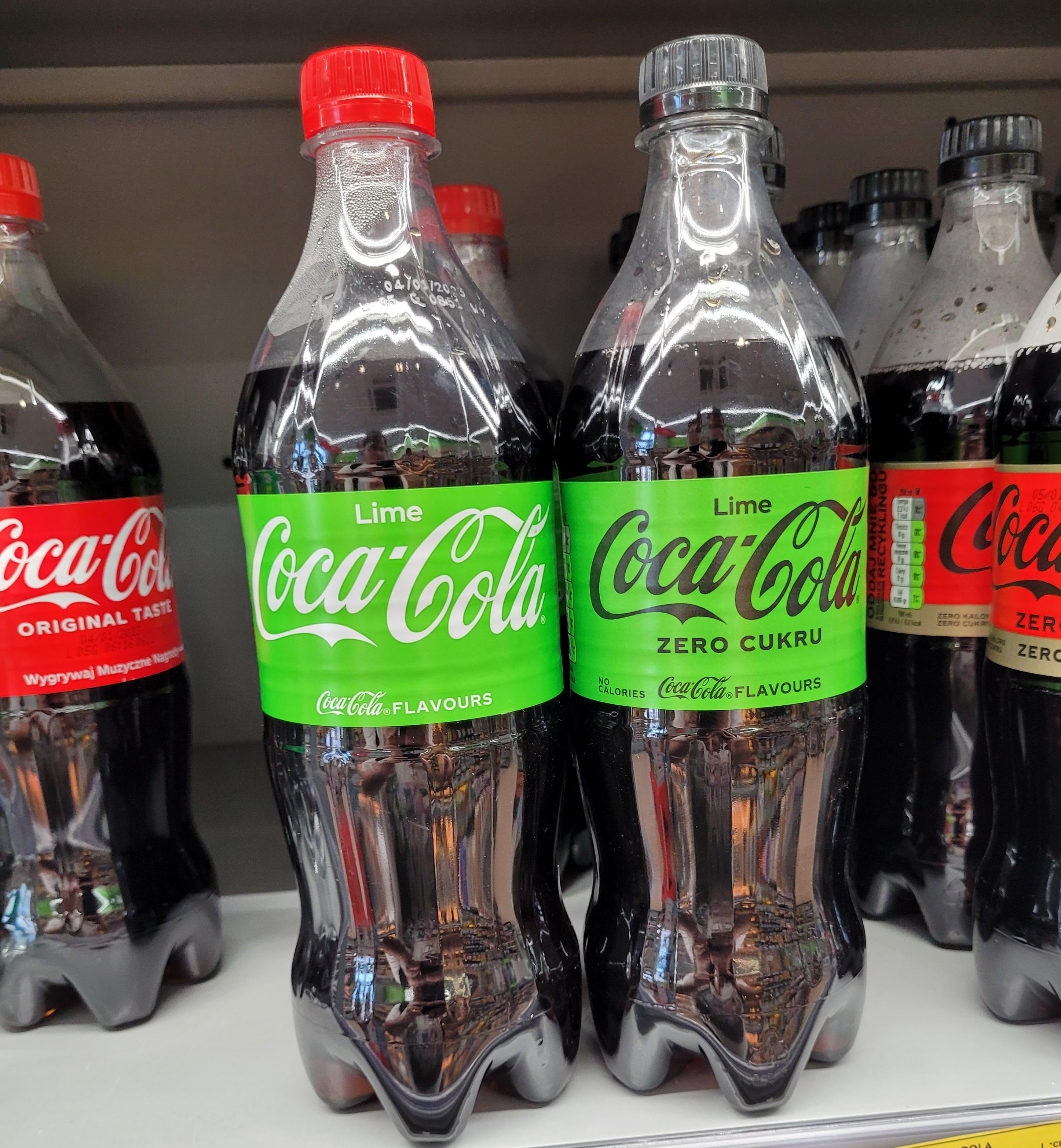 Coca Cola Lime with sugar and without sugar in Poland r/cocacola