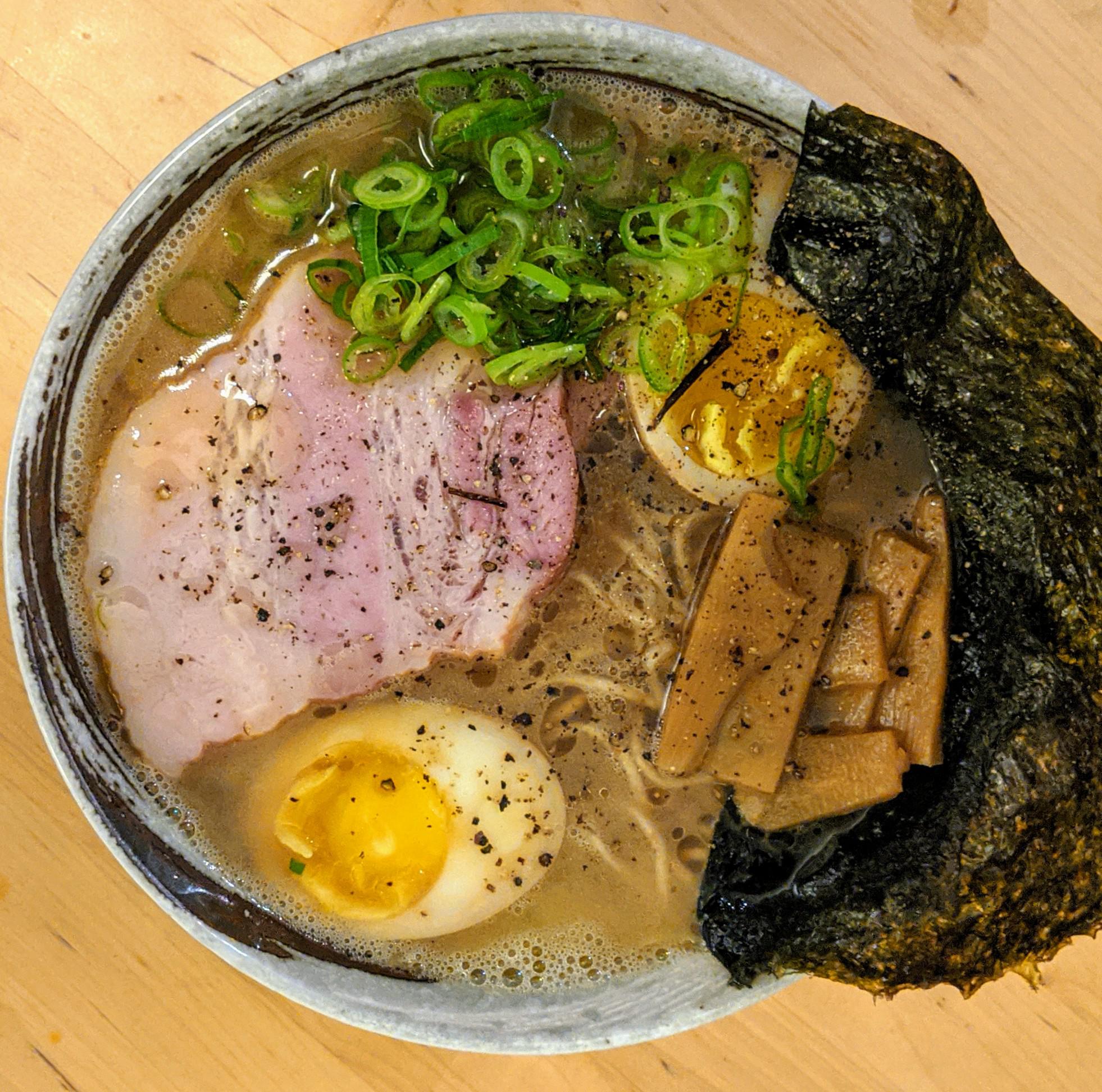 Tori paitan shoyu ramen, with my best noodles yet with 25 wholemeal