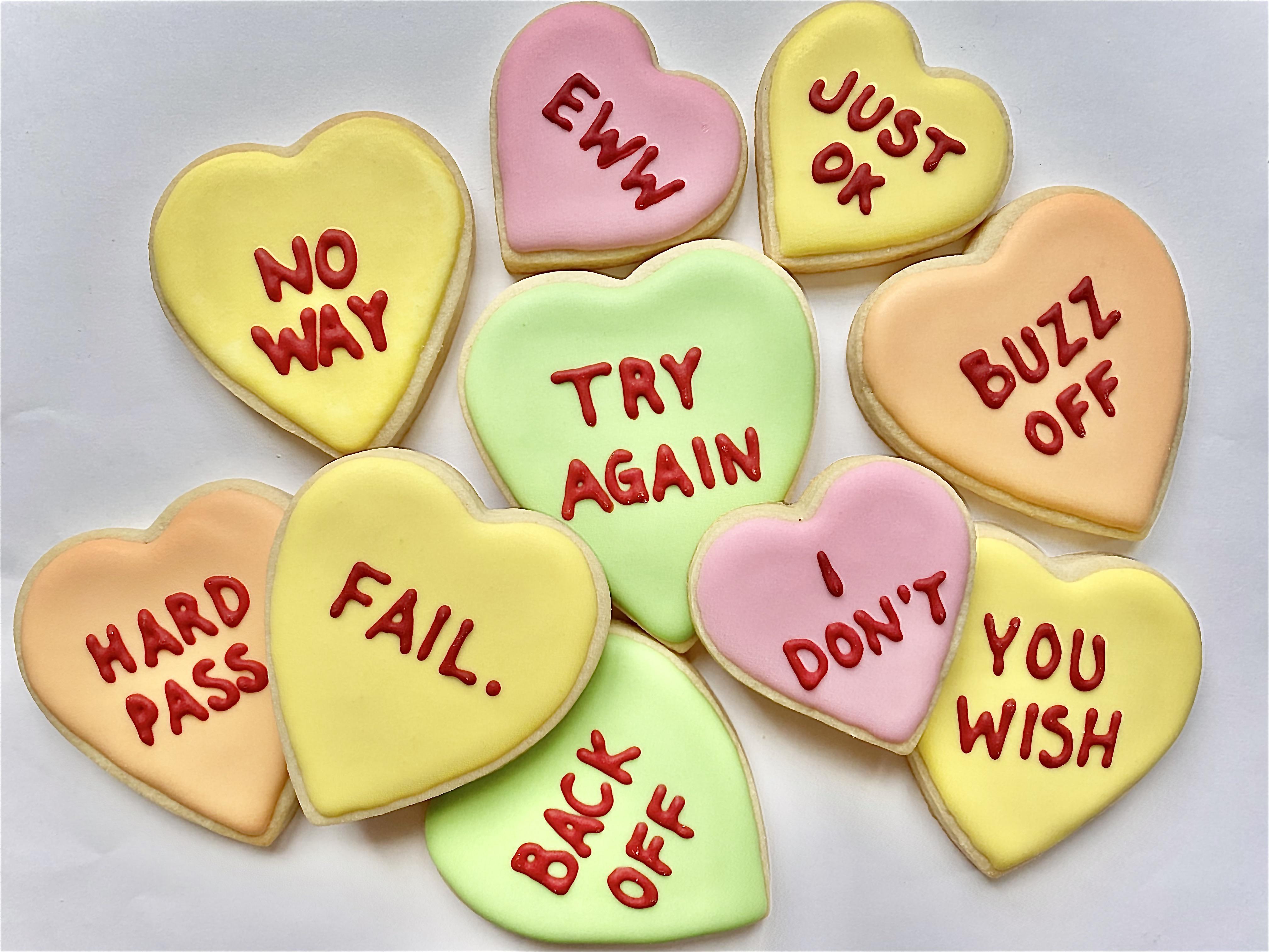 The Conversation Hearts versions were super fun to make, but these were