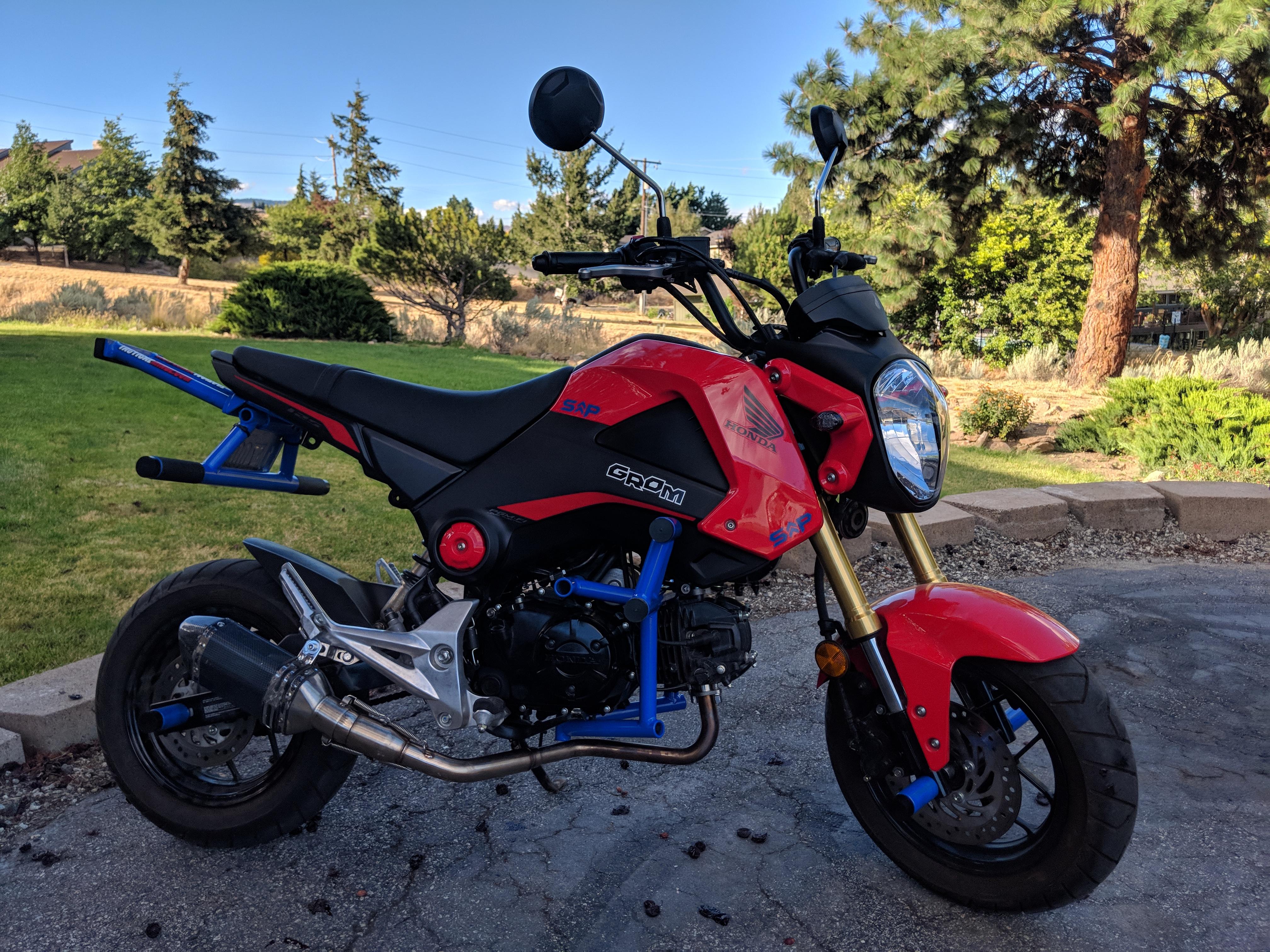 Stunt Cage and 12 Bar installed r/hondagrom