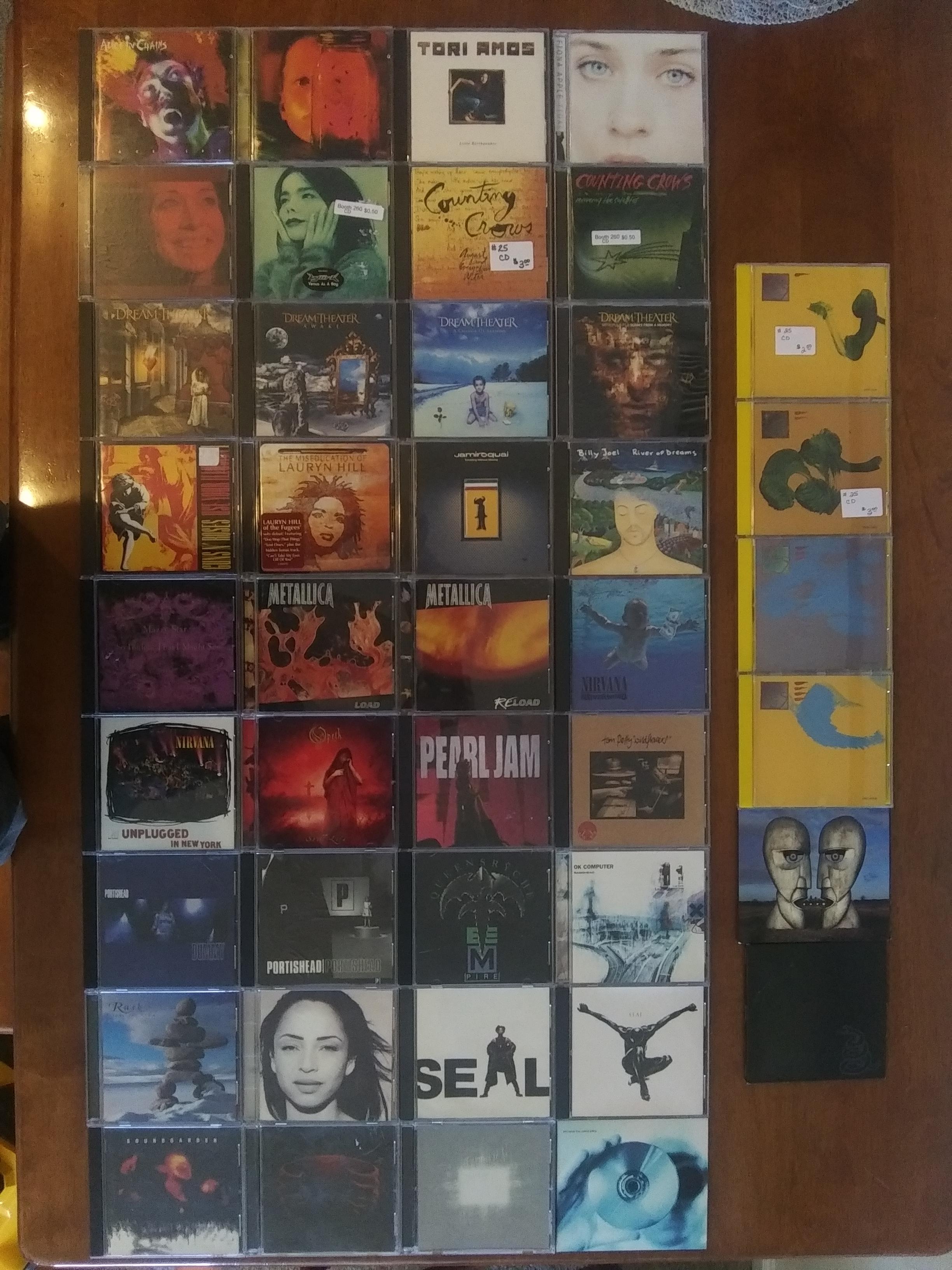 My collection of albums from the 90s most of them were thrift store