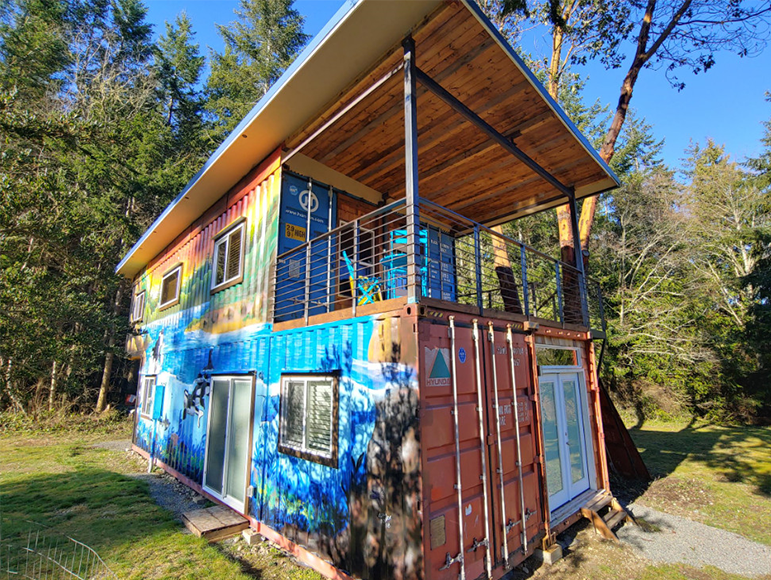 1280 sq ft Shipping Container DoubleWide Two Story Home r/container