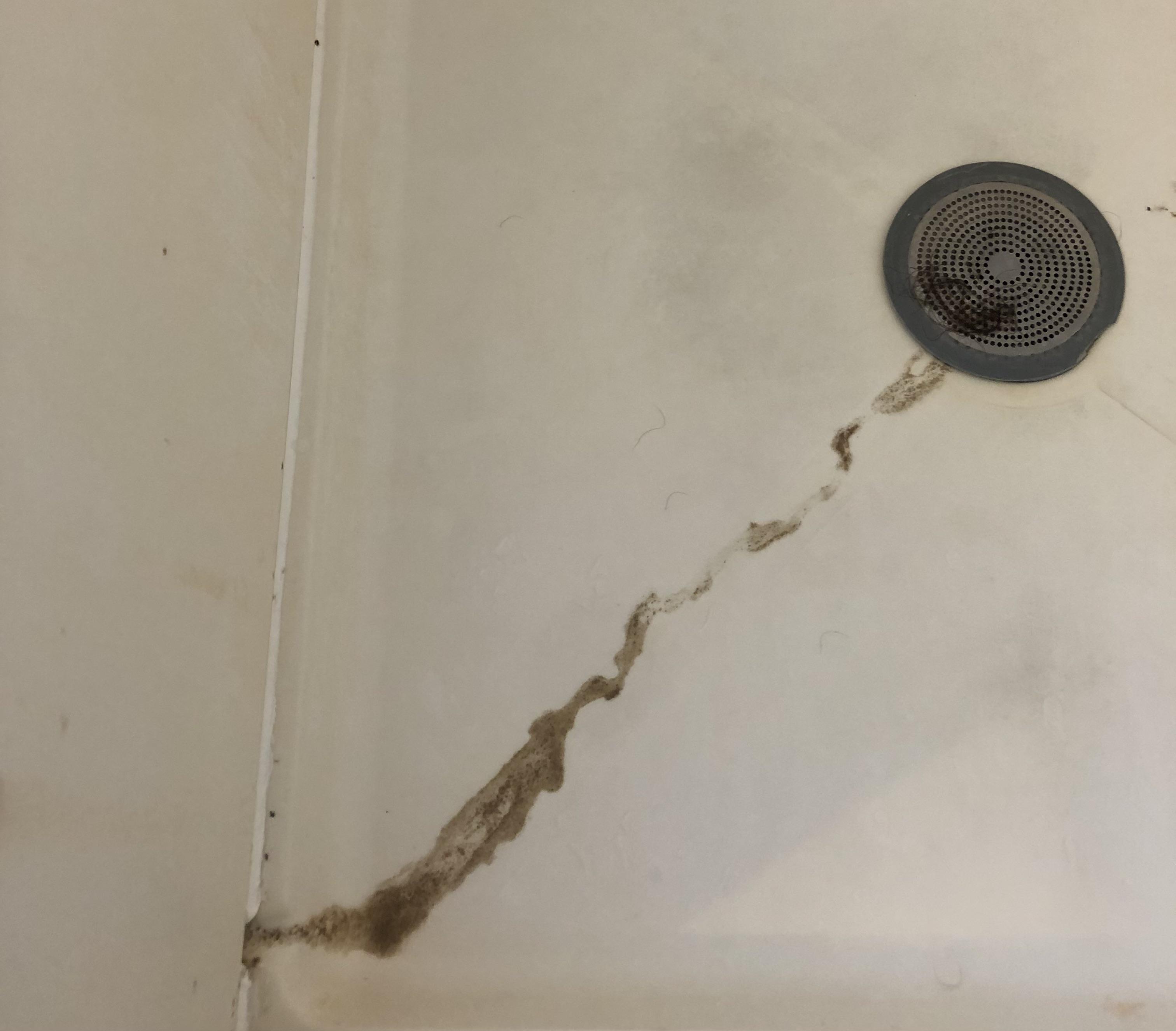 Speaking of shower weep holes, why is this one consistently draining