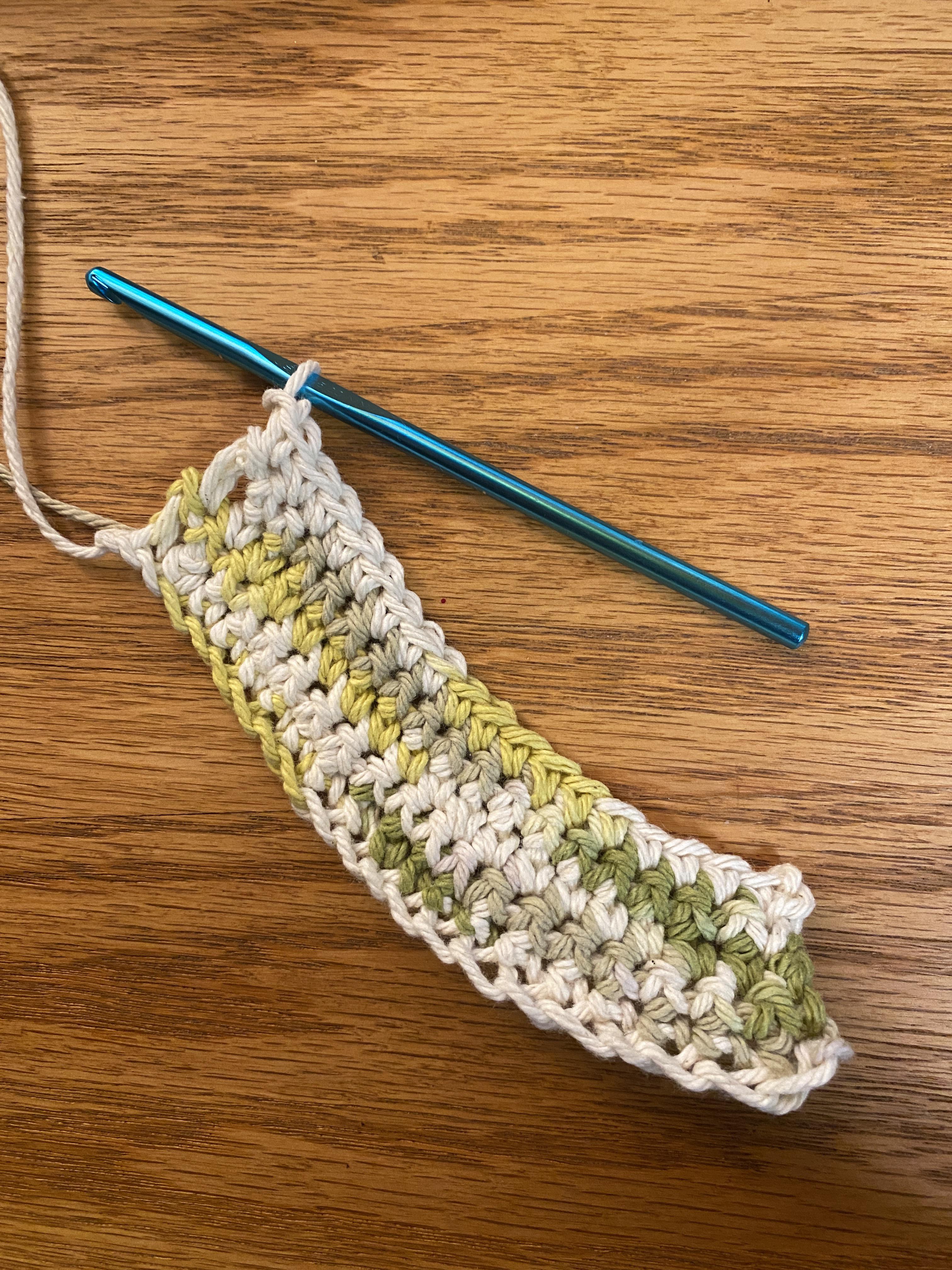 im new to crochet and working on my double crochet but my pieces end up tight and curving… how