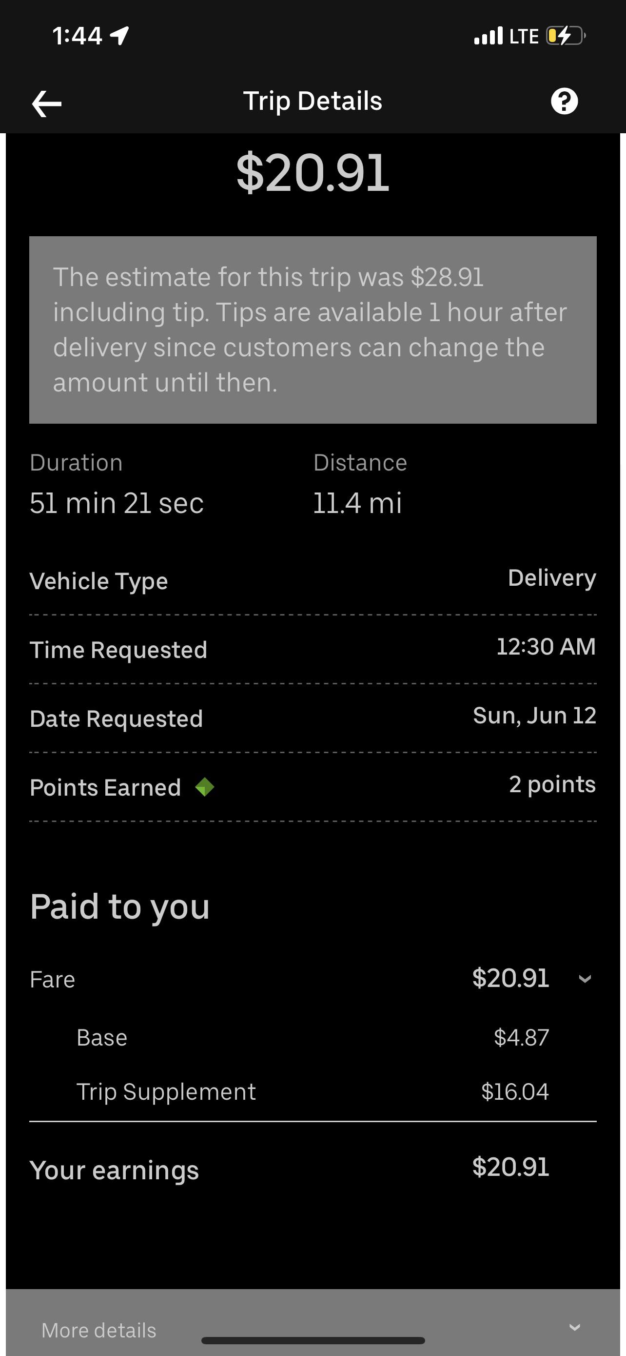 why is my trip supplement so high ? r/UberEATS
