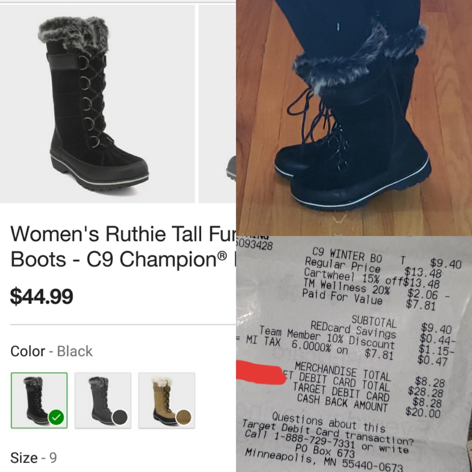 Thanks Target TM discount!! 45 Winter boots on clearance with all