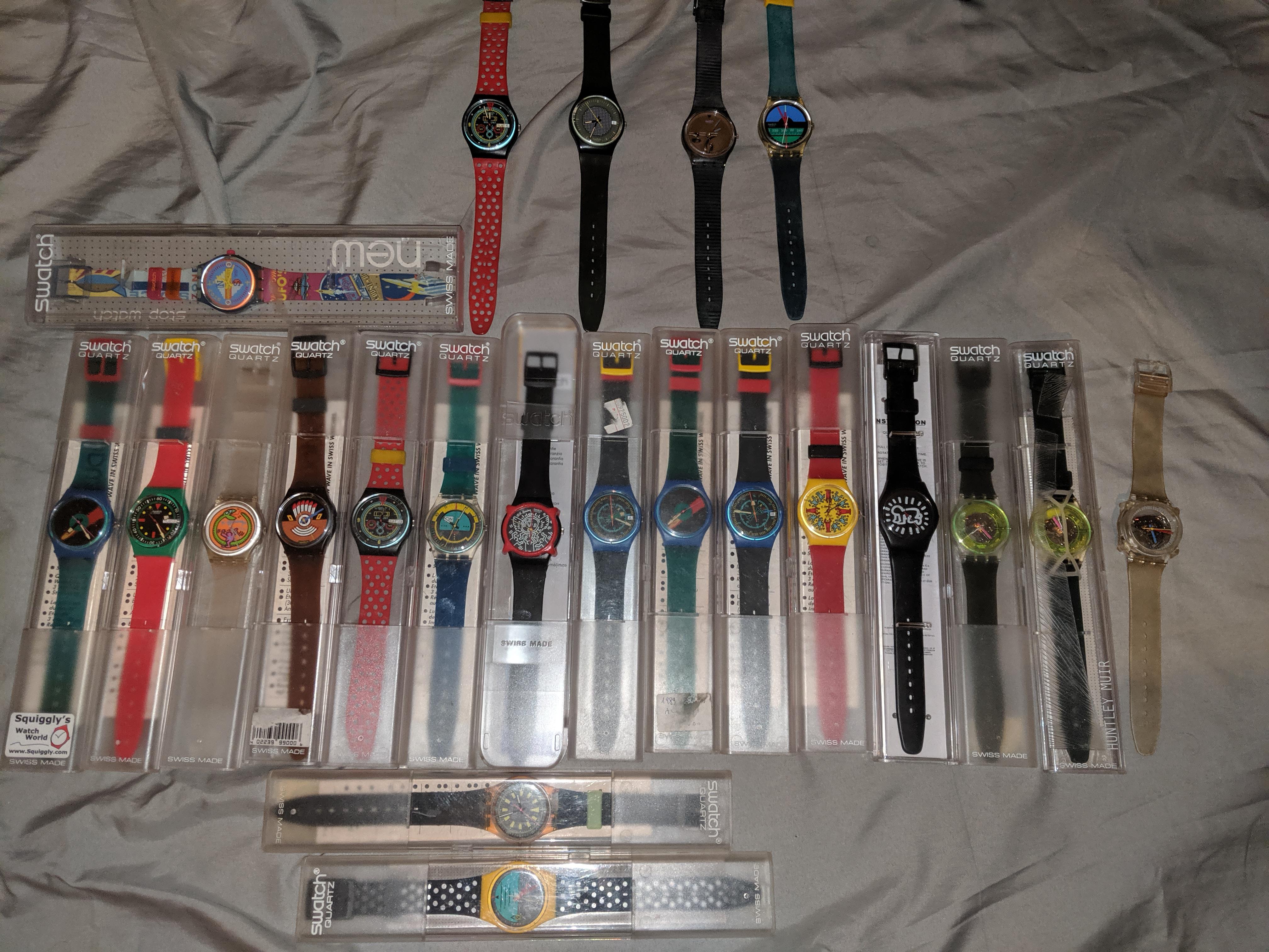 [swatch watches] Dad give me all his swatch watches. Was needing help