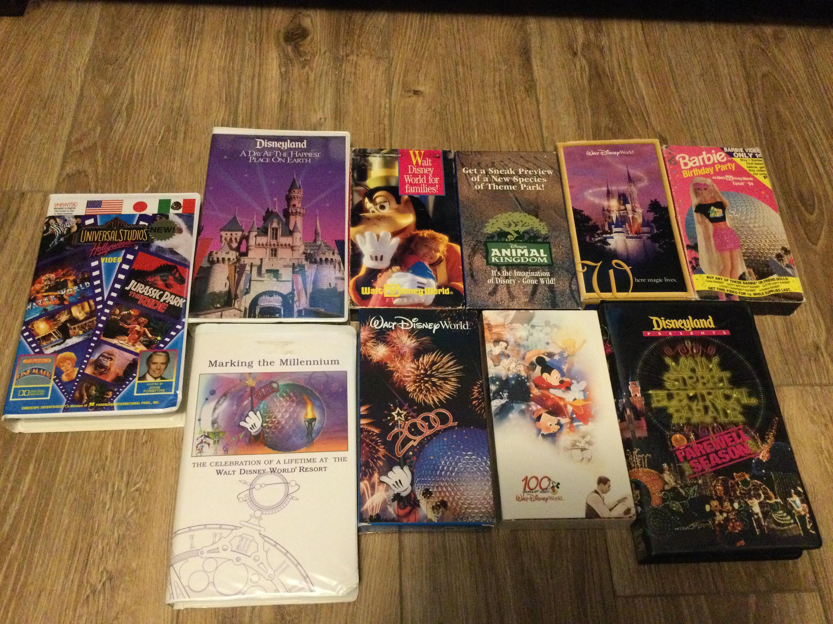 My collection of Disney vacation tapes, I also included my only