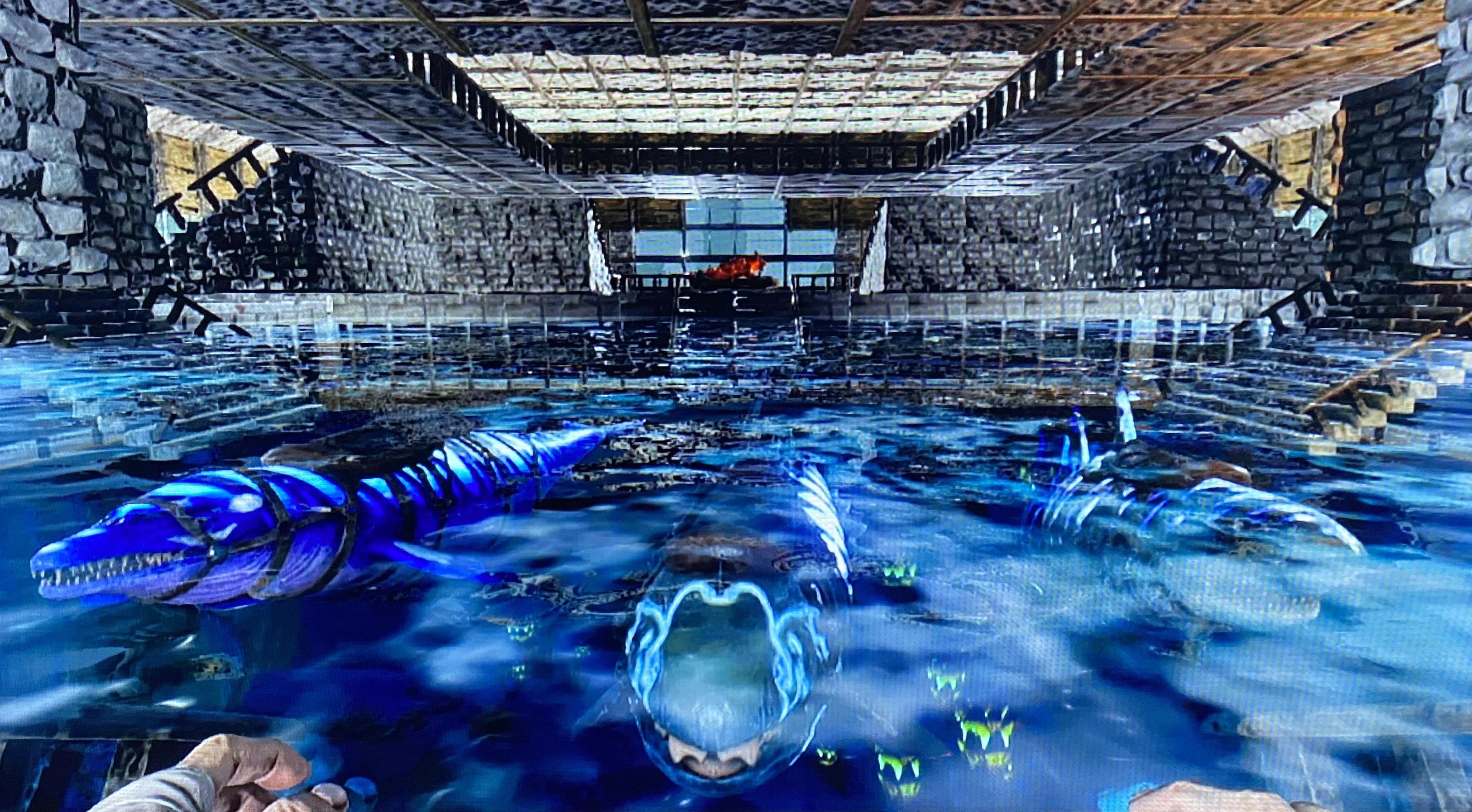 The three XAmigos; XBasilosaurus, XDunkleosteus, XMegalodon r/ARK