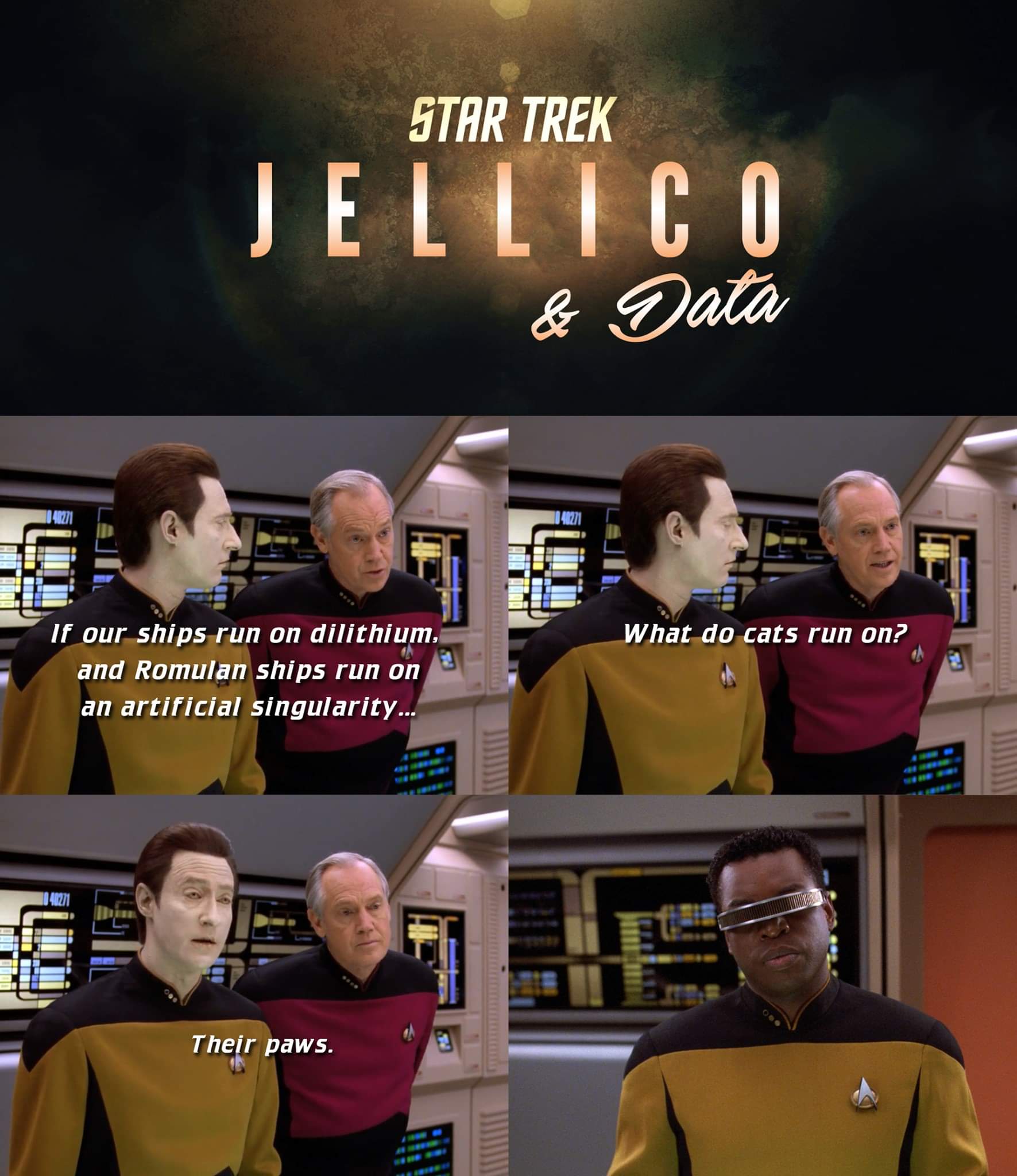 Jellico and Data the ultimate comedic duo r/startrekmemes