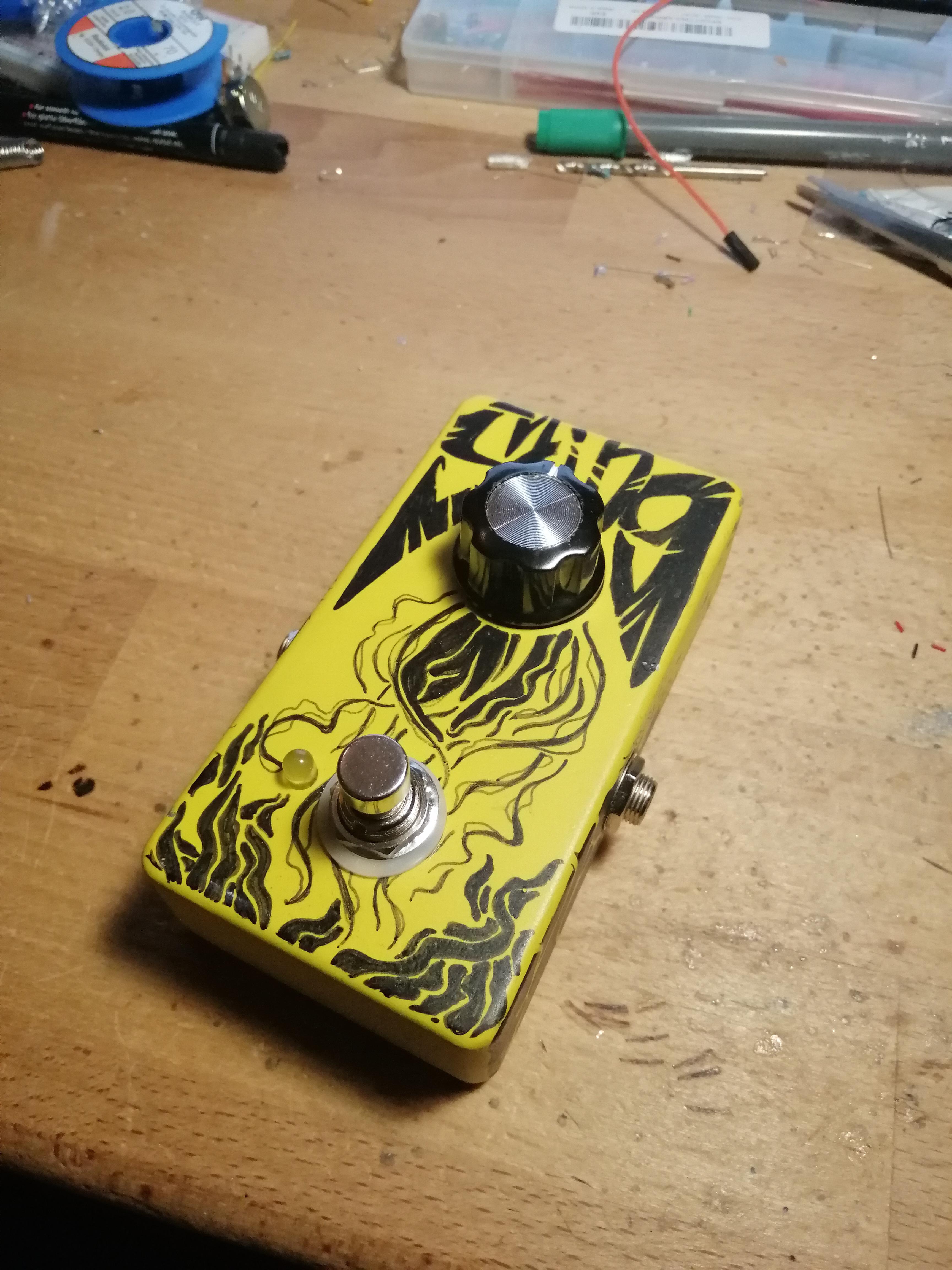 My first diy pedal. An Acapulco Gold clone and painted by my sister : r