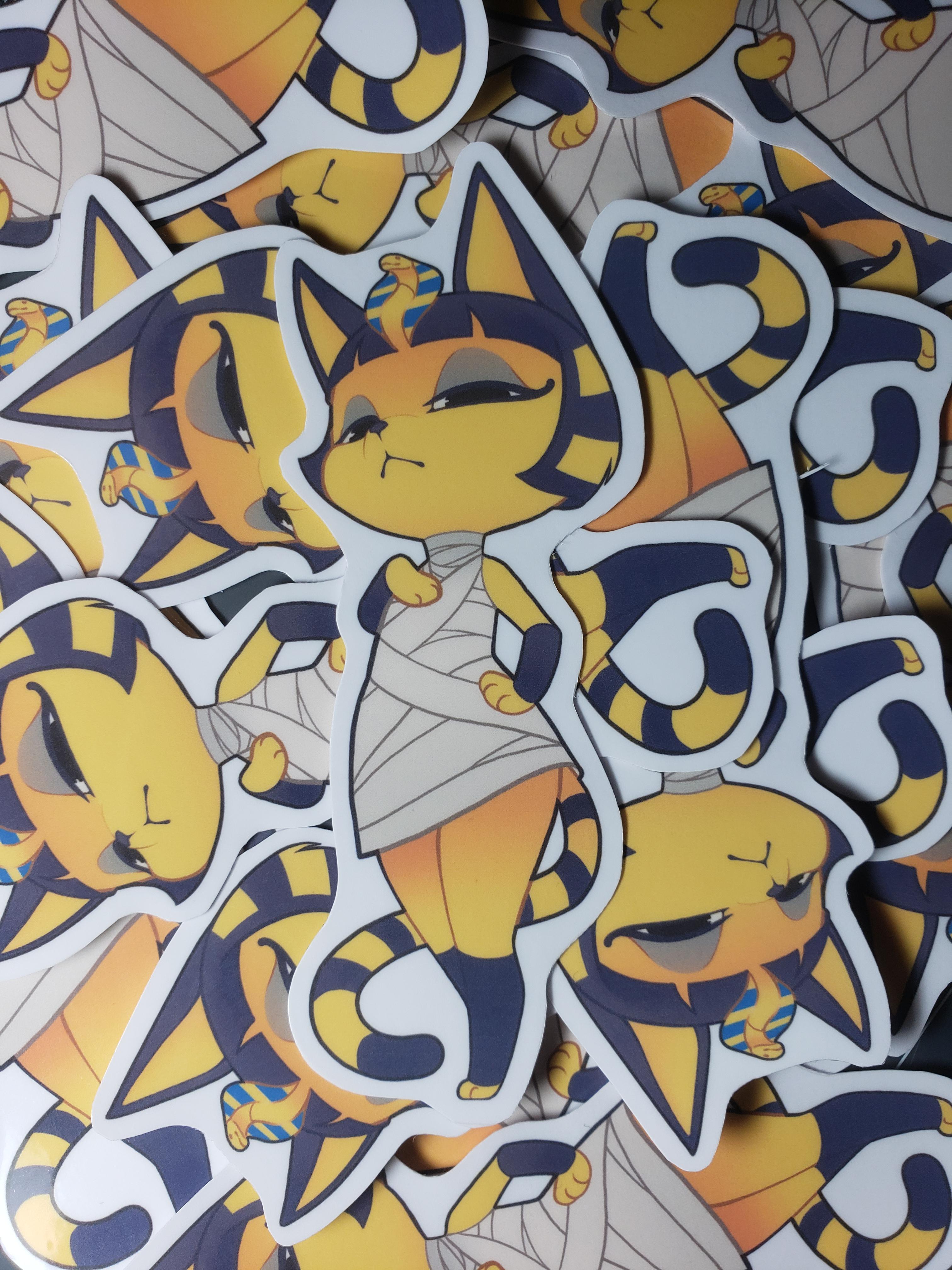 I made some Ankha stickers! AnimalCrossing