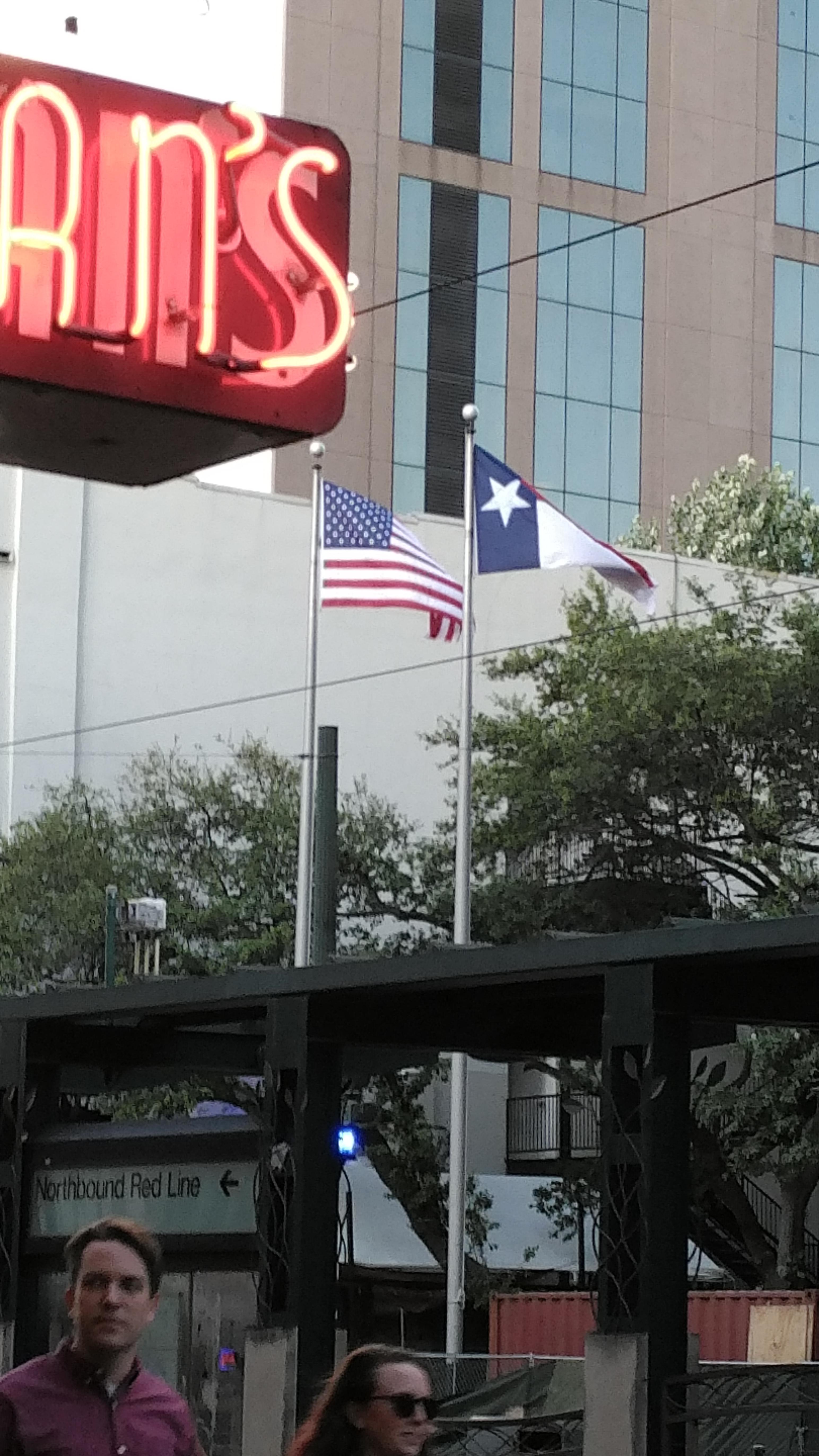 Harris County Tax Office flying their Texas flag upside down r/houston